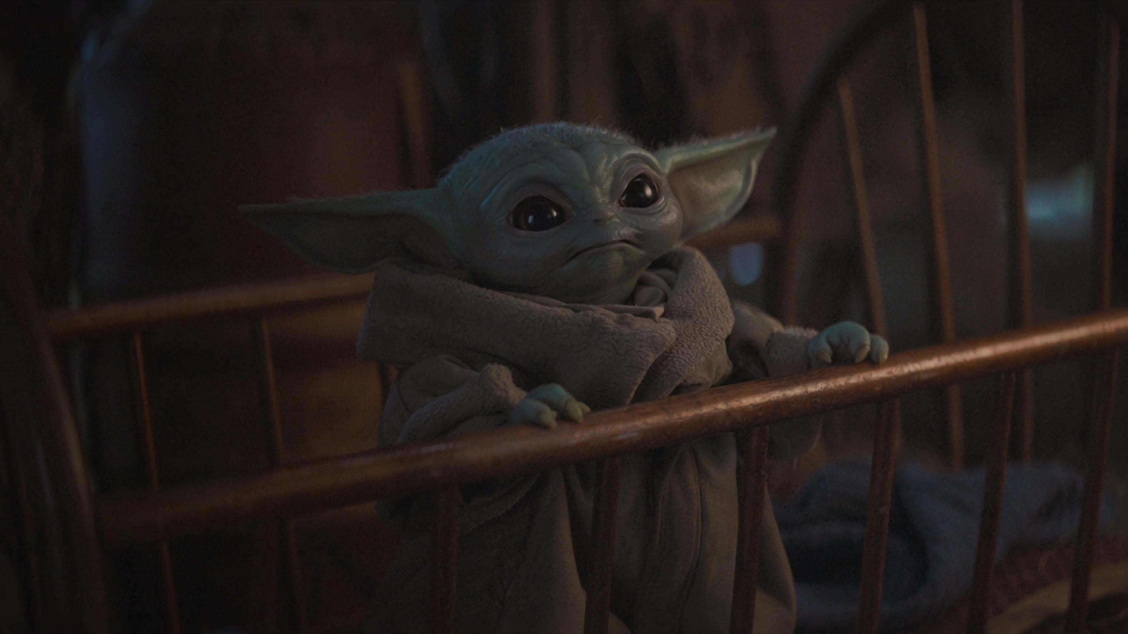 Cute Baby Yoda from Mandalorian Wallpaper, HD TV Series 4K