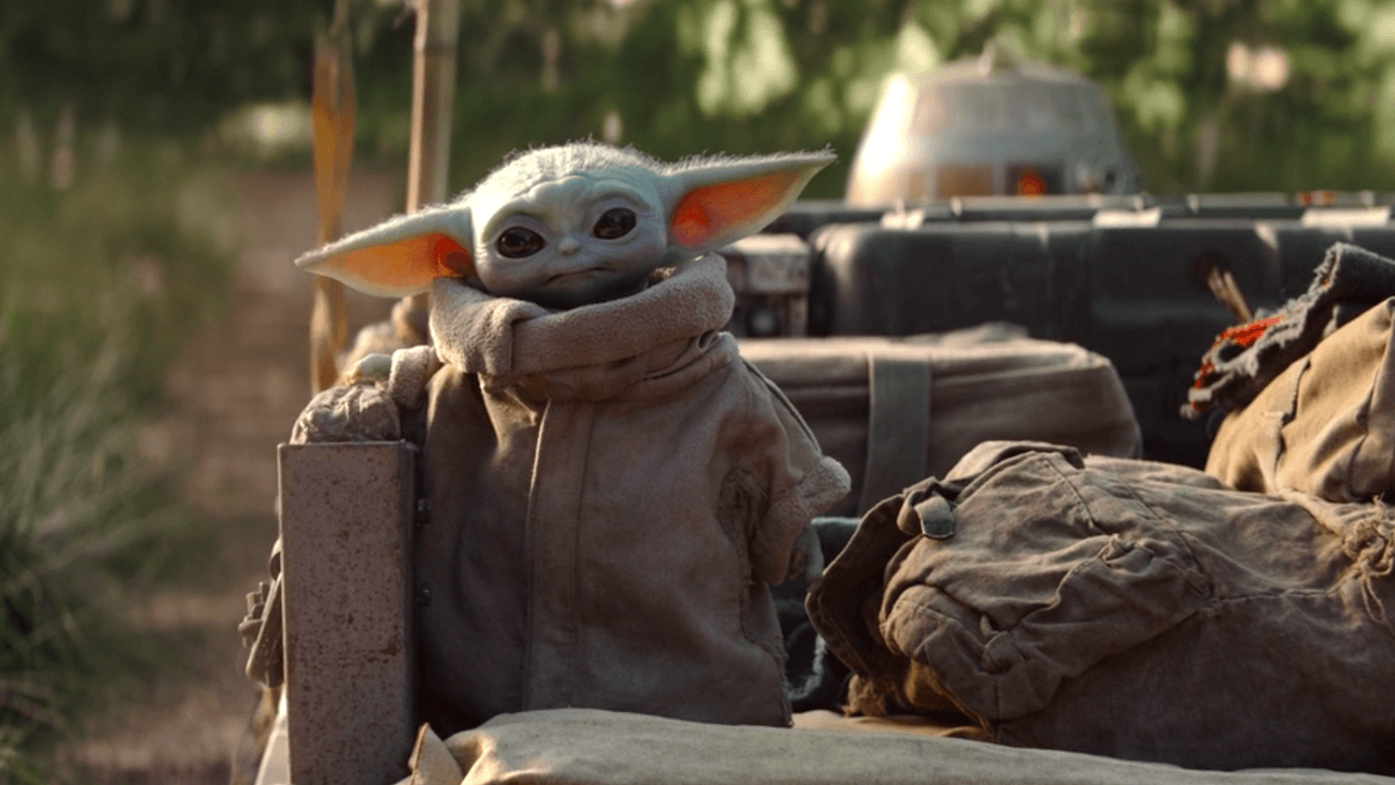 Adorable Photo of Baby Yoda from Star Wars: The Mandalorian