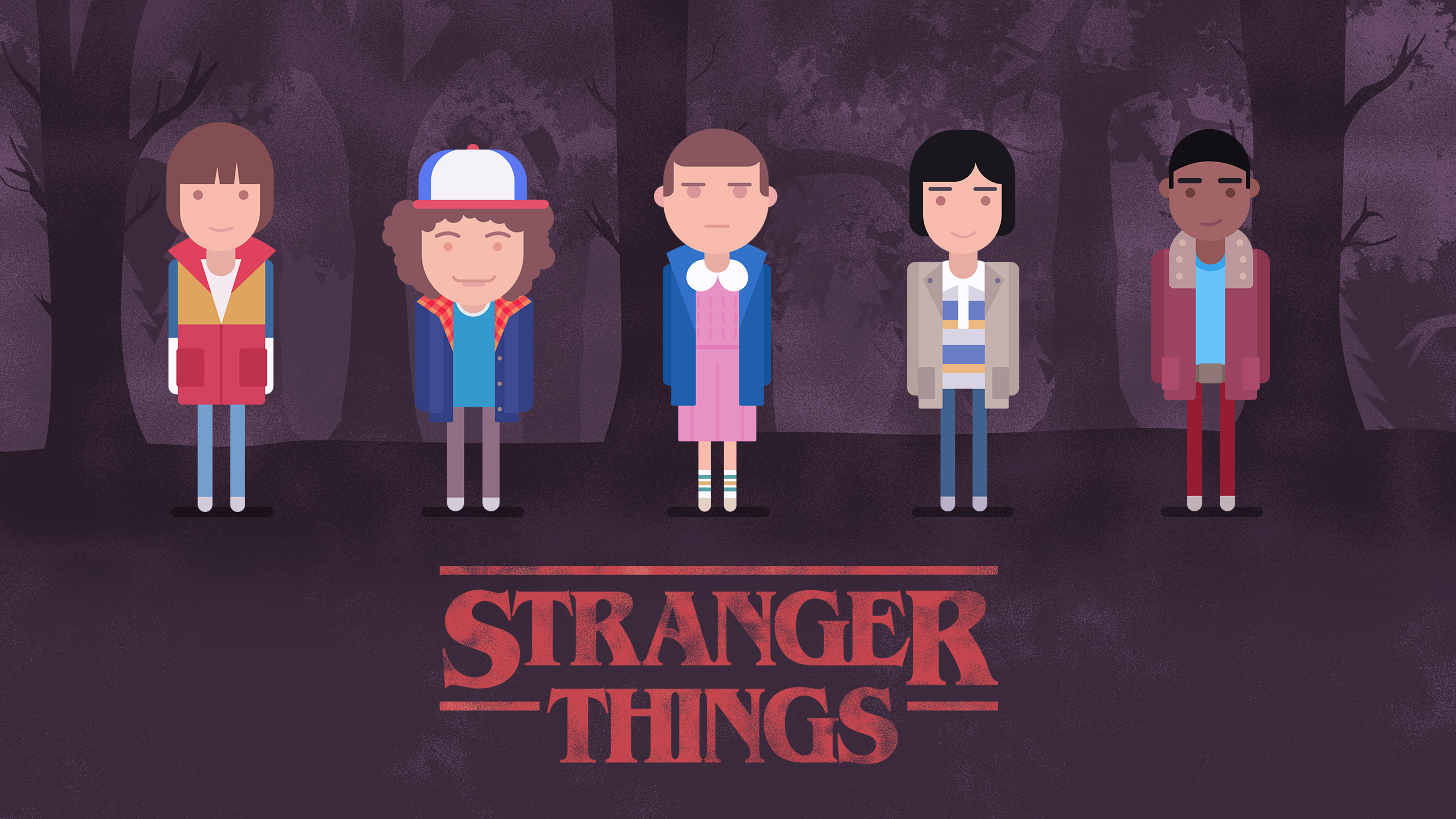 Stranger Things Minimalism 4k, HD Tv Shows, 4k Wallpaper