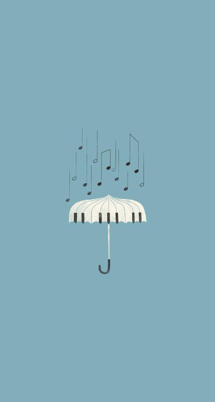 Rain tone iPhone wallpaper. Music illustration, Art