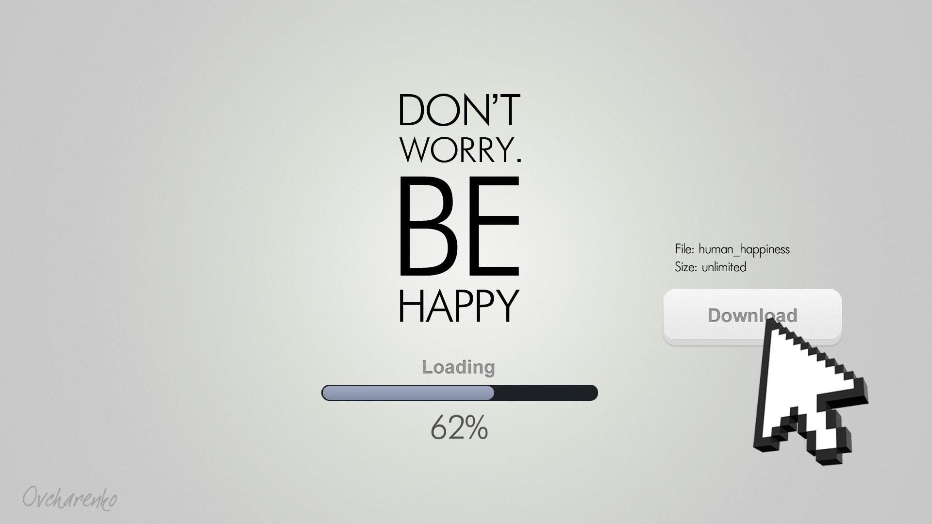 Don't worry be happy desktop PC and Mac wallpaper