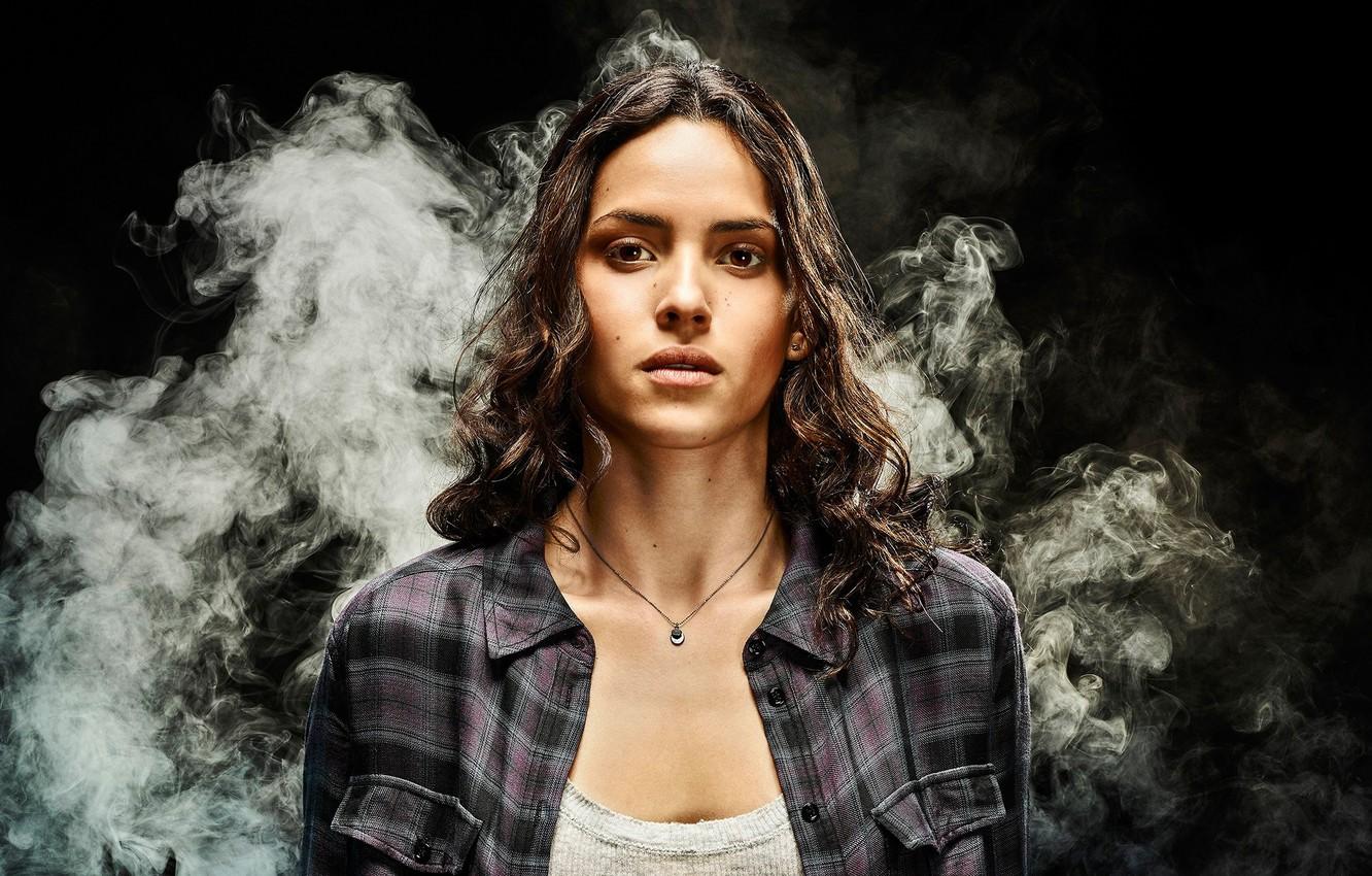 Wallpaper girl, background, smoke, brunette, fantasy