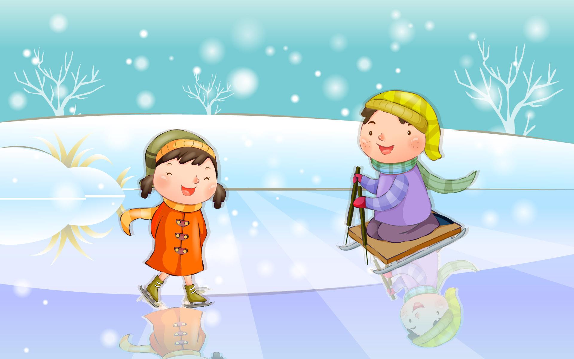 Happy childhood winter chapter illustrations 12431 tales illustration