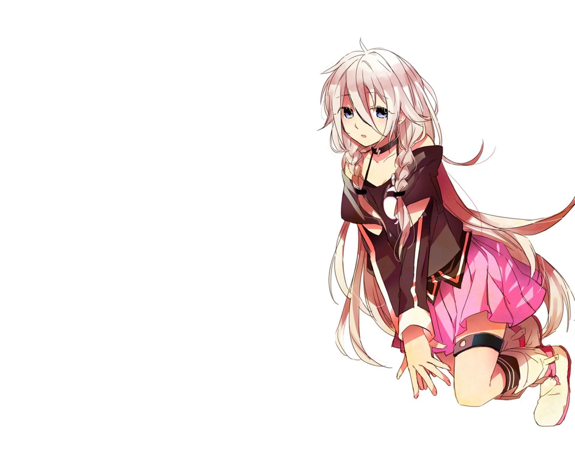 Vocaloid, simple background, anime girls, white background