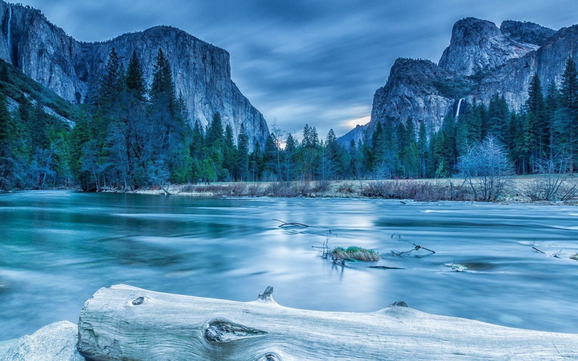 Download wallpaper Yosemite National Park, America, winter