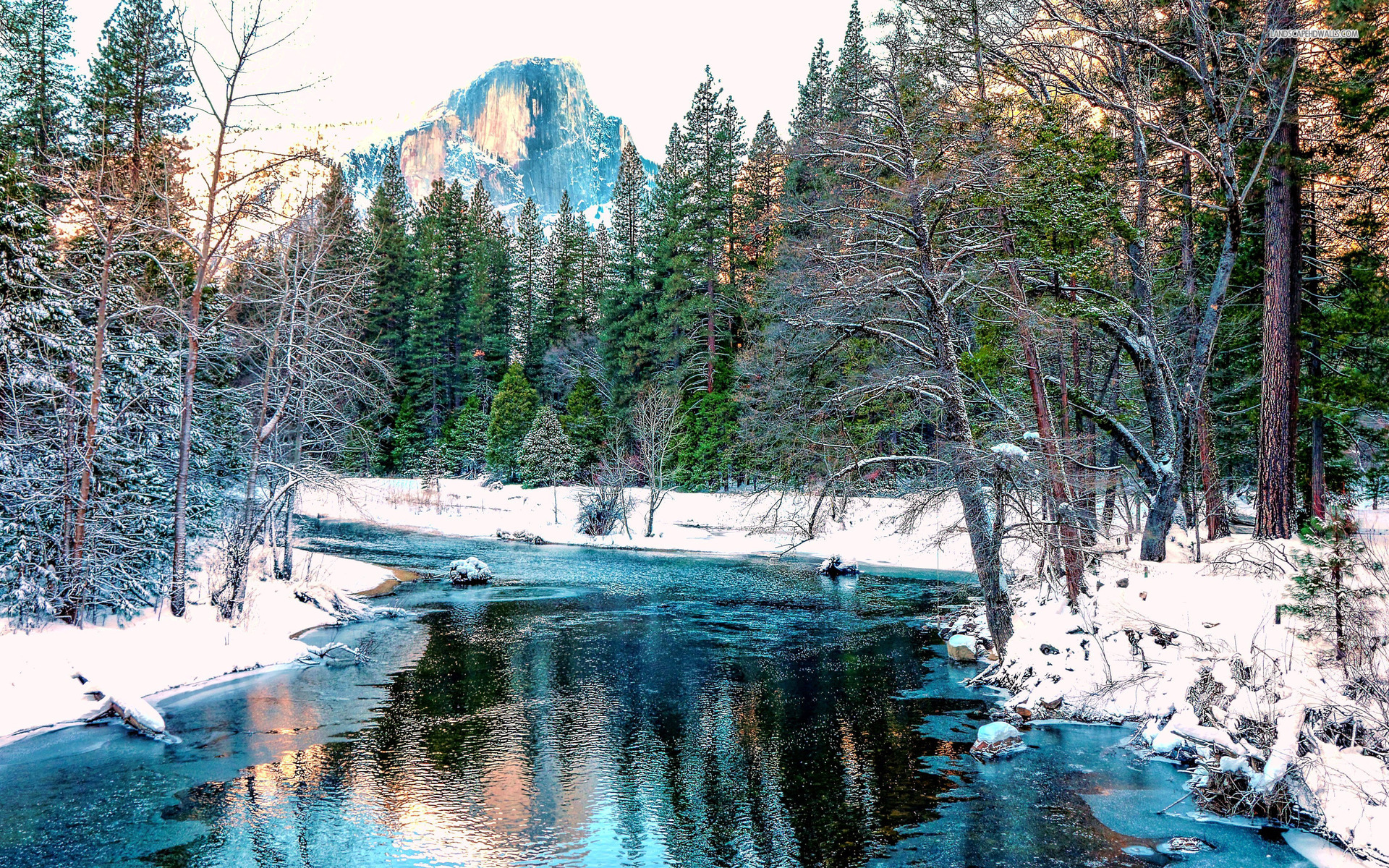 Amazing Blue River Yosemite desktop PC and Mac