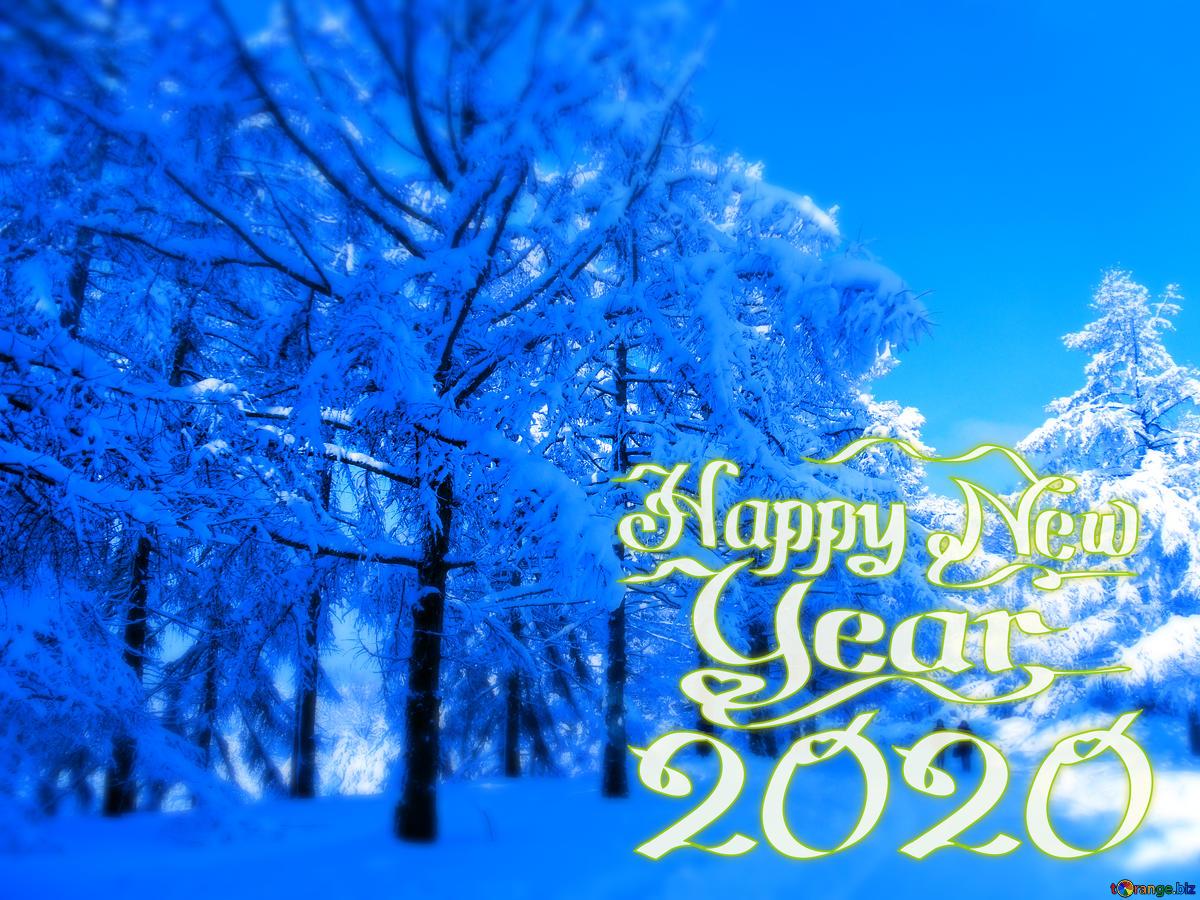 Download free picture happy new year 2020 Snow Winter blue