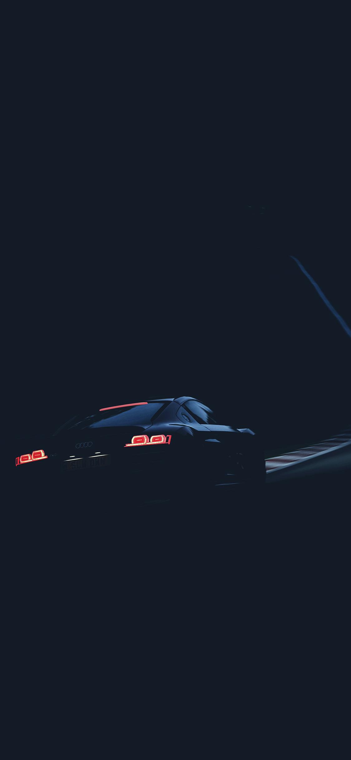 Audi Car Drive Blue Dark Road Street Wallpaper