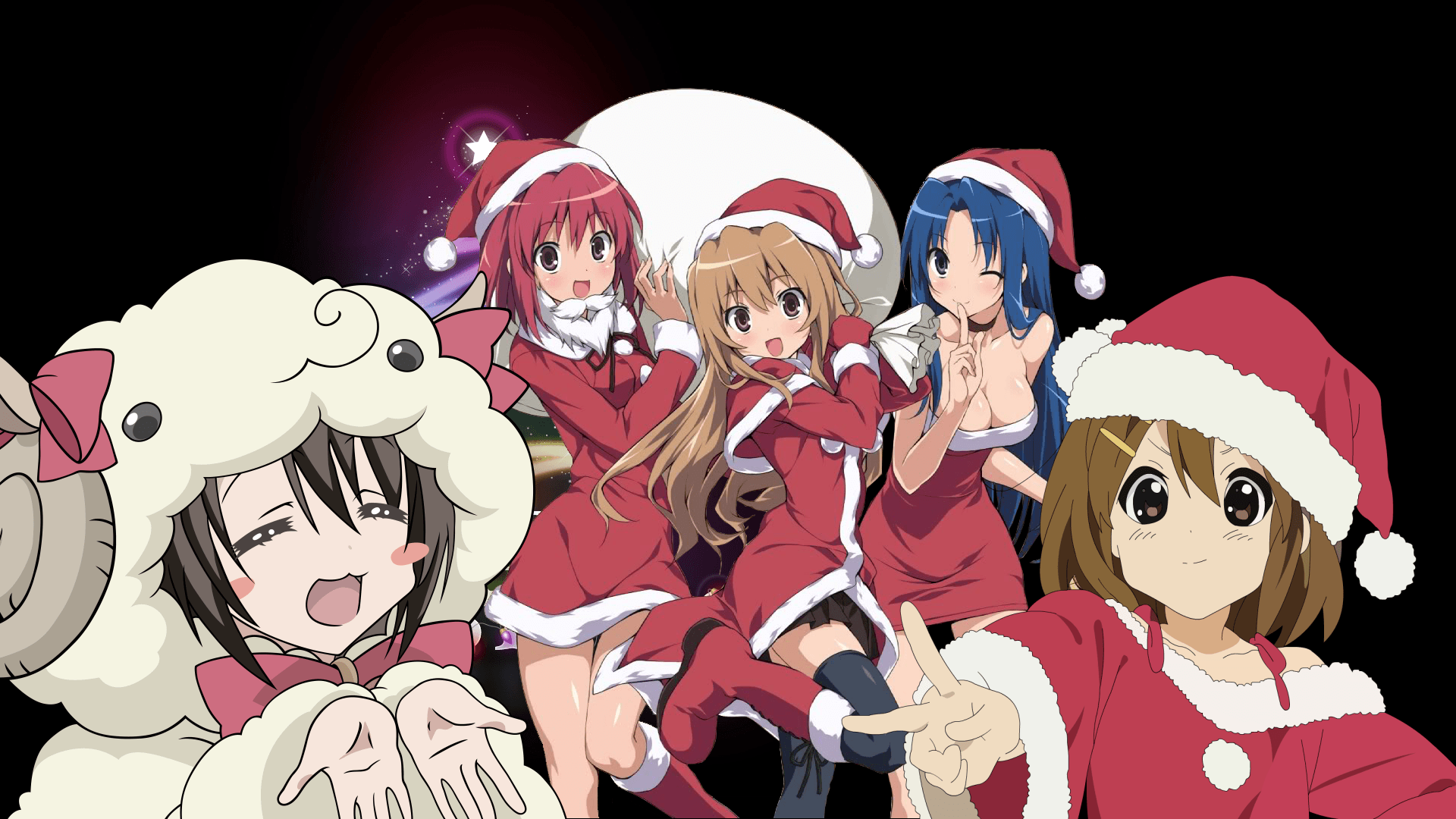 Cute Anime Girl Christmas Wallpaper HD