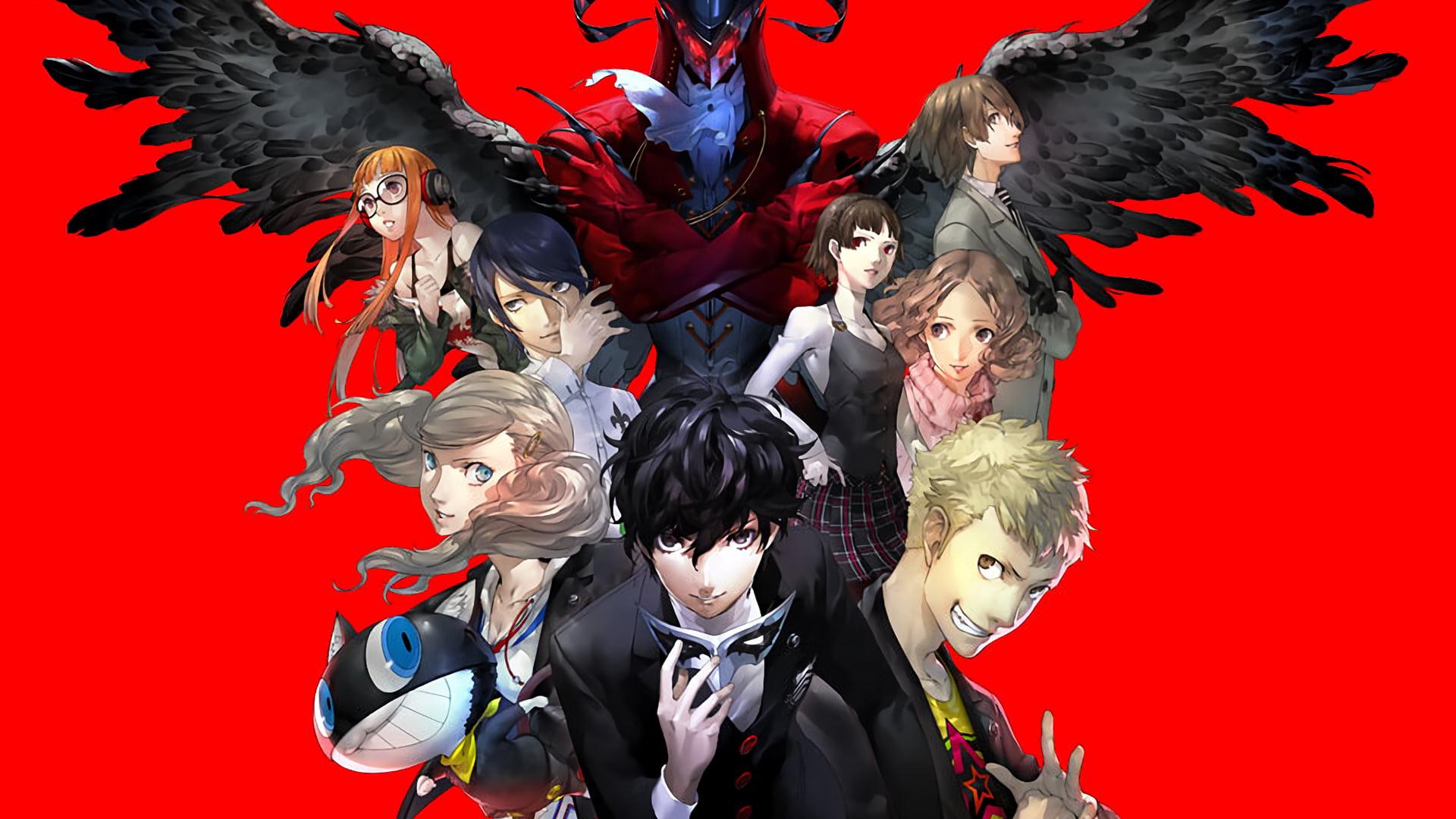 Anime character wallpaper, Persona group of people
