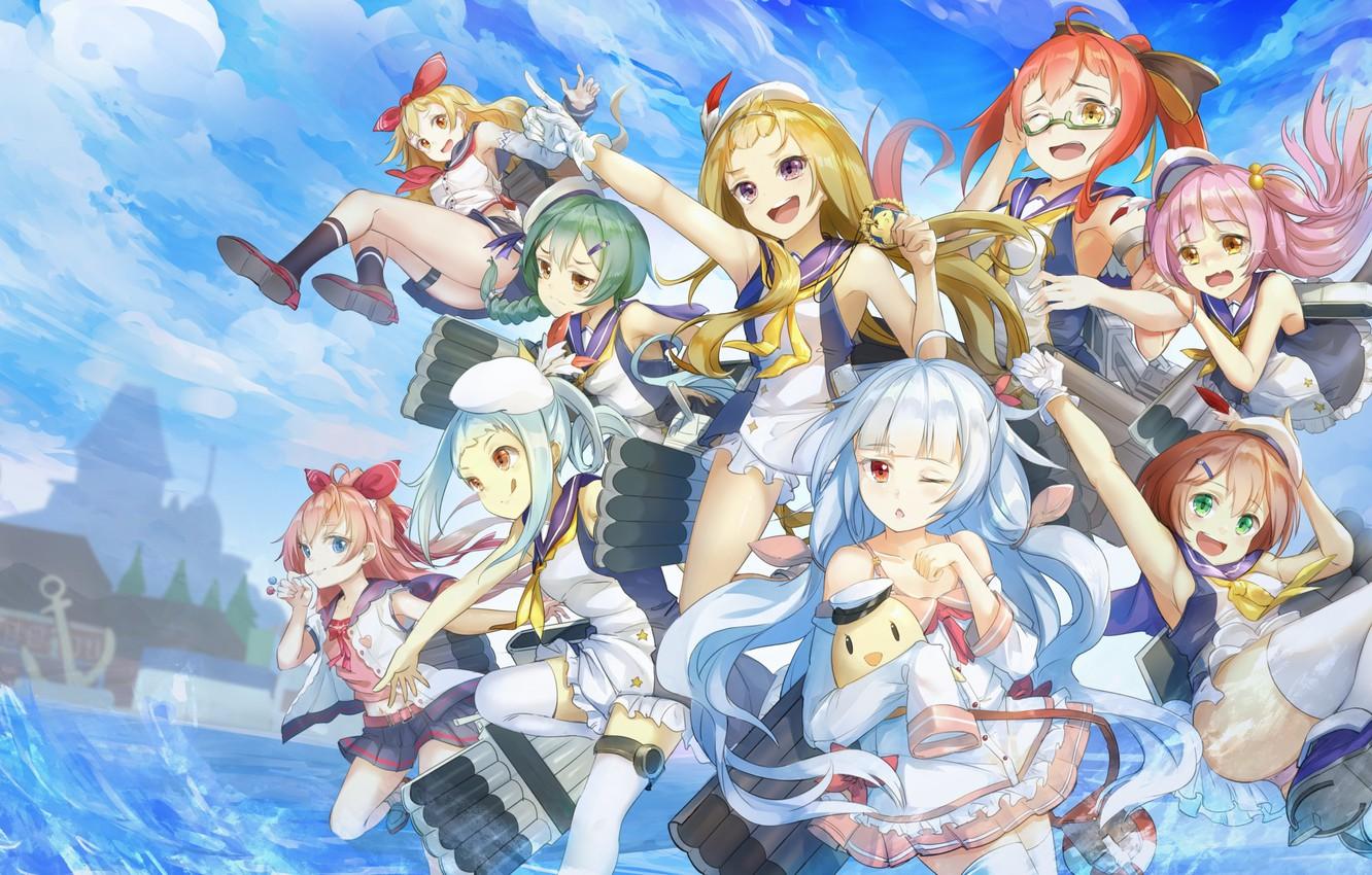 Wallpaper girls, anime, Group, Azur Lane image for desktop