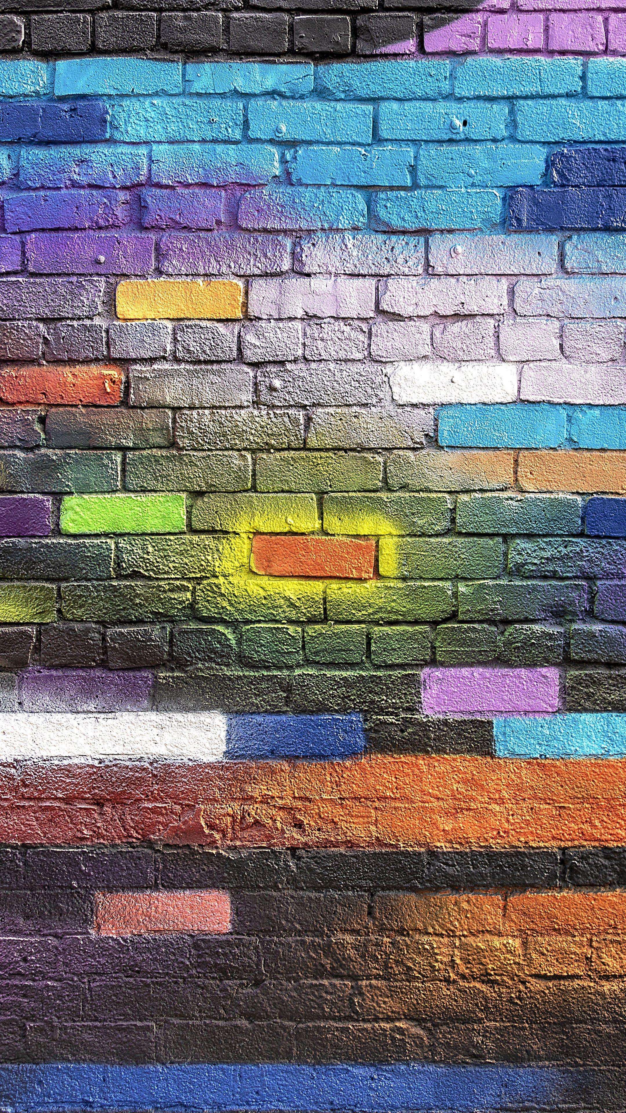 Abstract #wall #brick #colorful #paint #streetart #graffiti
