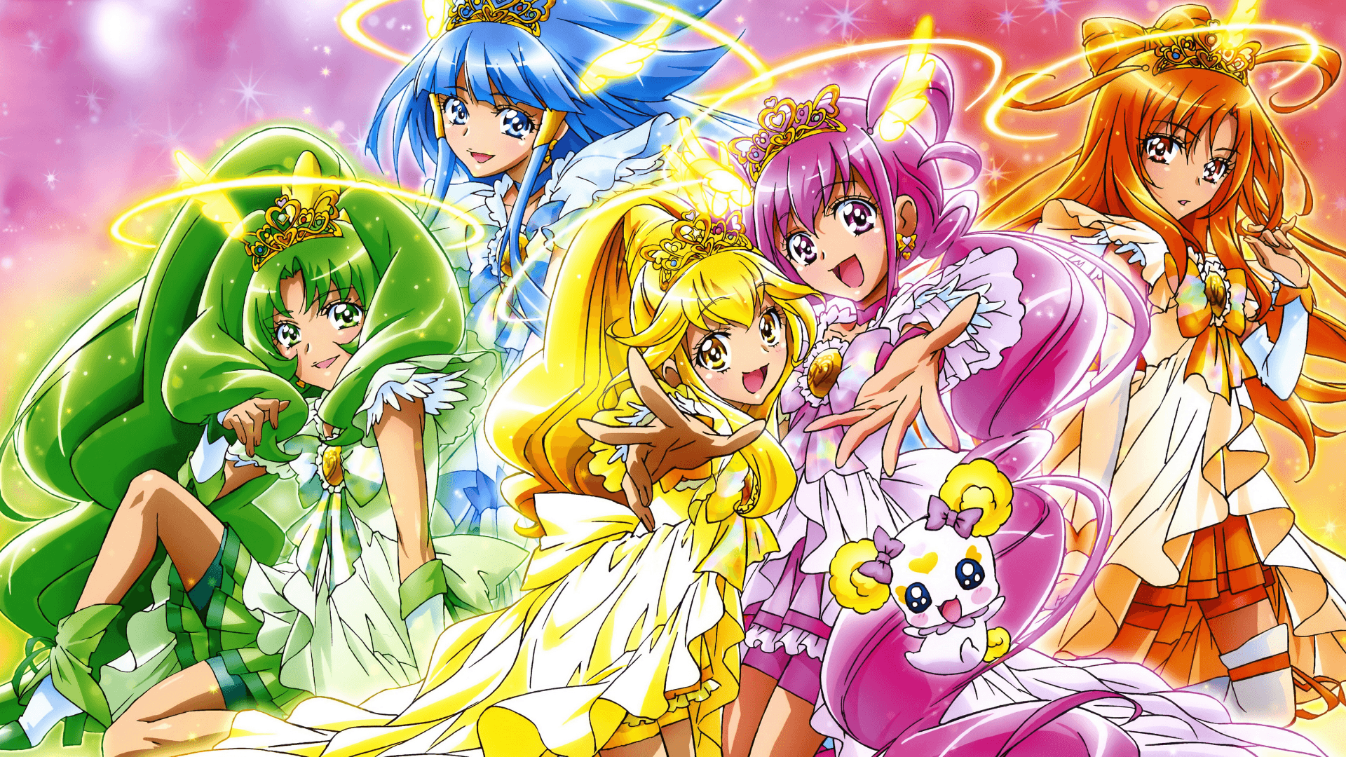 Smile Pretty Cure! Princesses Group Wallpaper