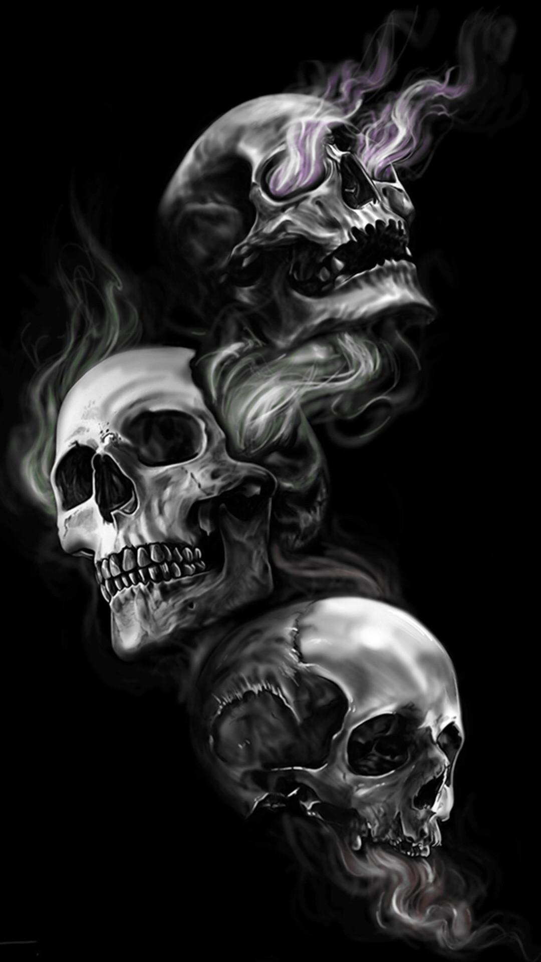 Skull dead dead skull dark black and white black android ios iphone  HD phone wallpaper  Peakpx