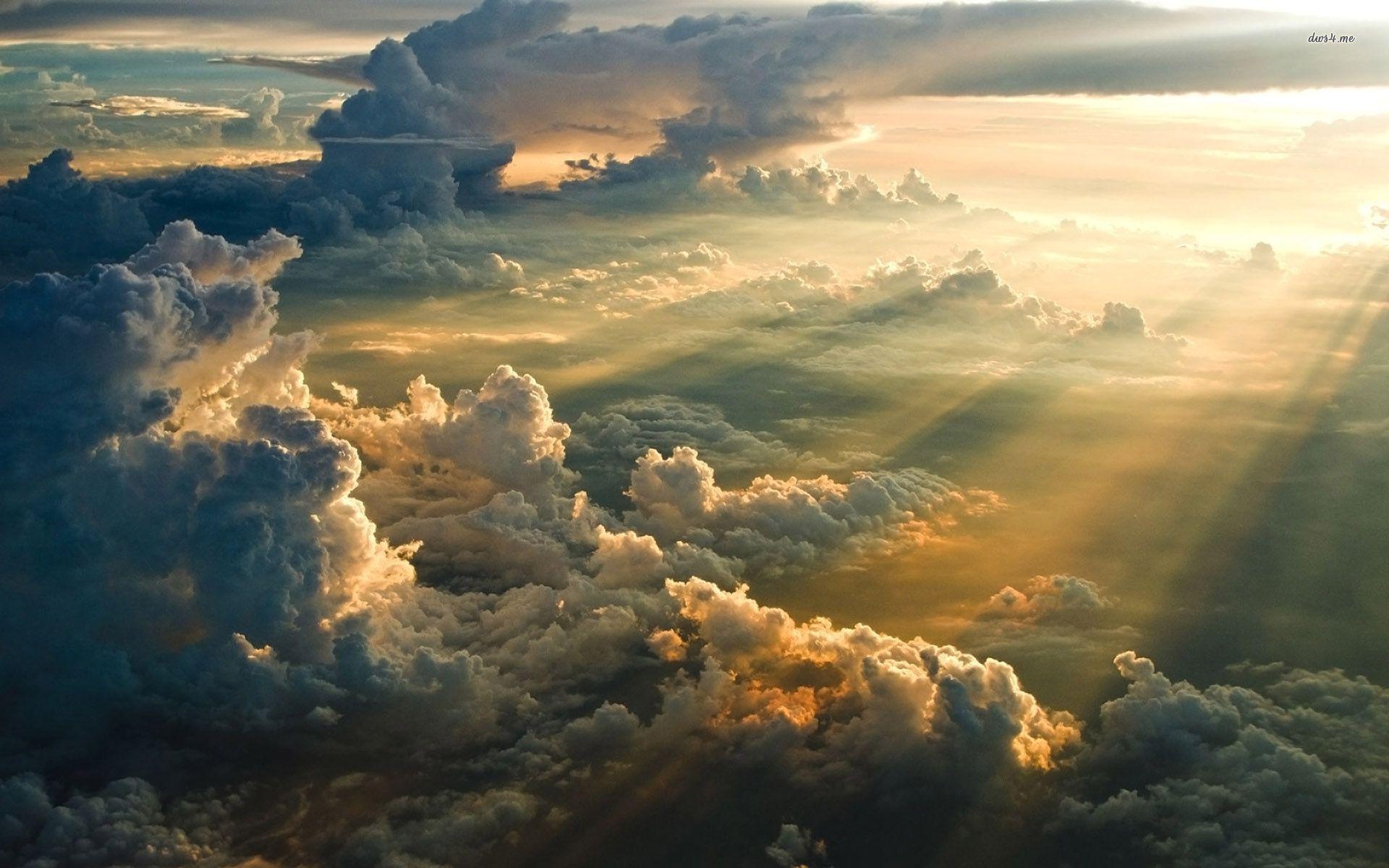 Sunset above the clouds wallpaper wallpaper