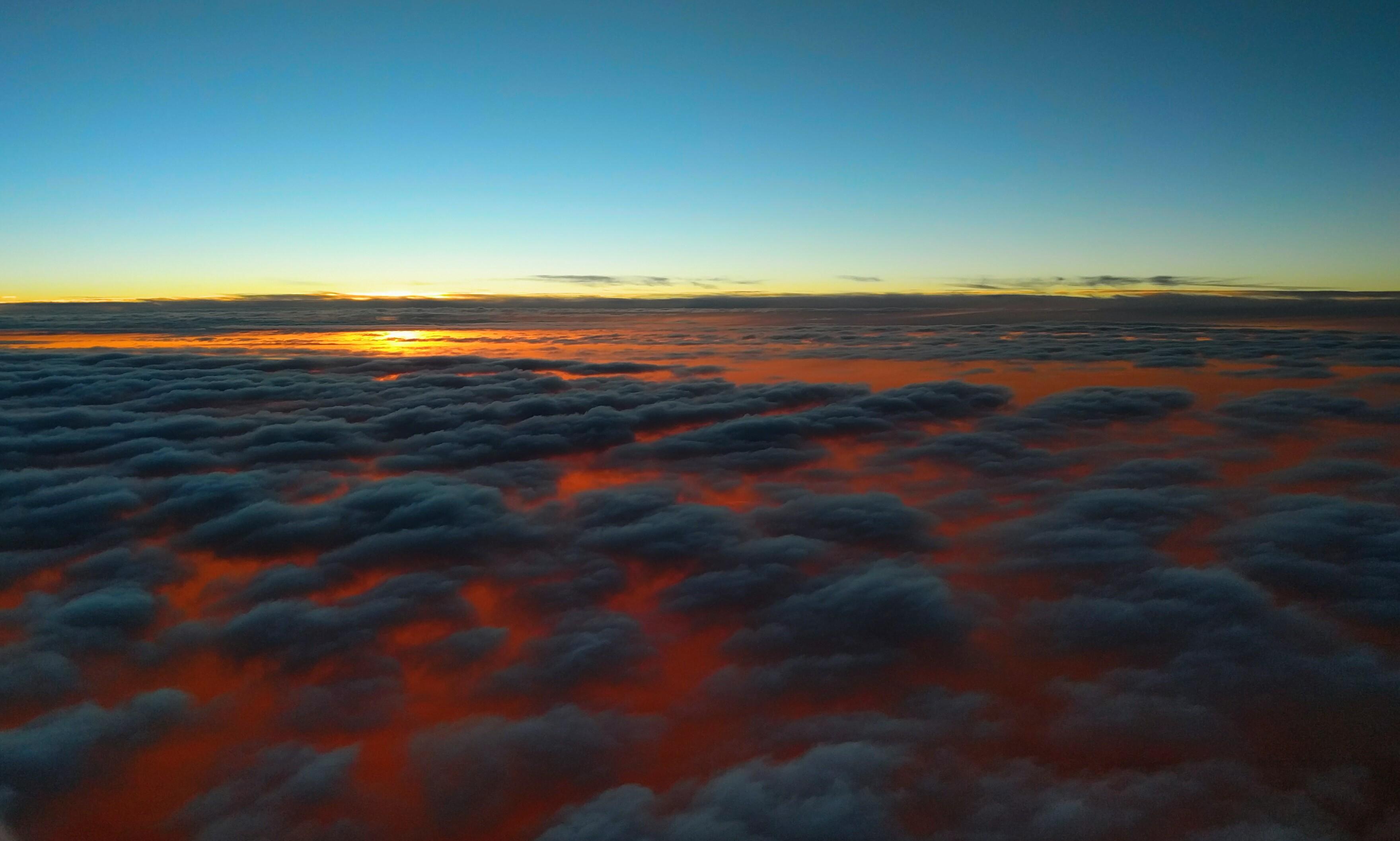 Sunset Above Clouds, HD Nature, 4k Wallpaper, Image