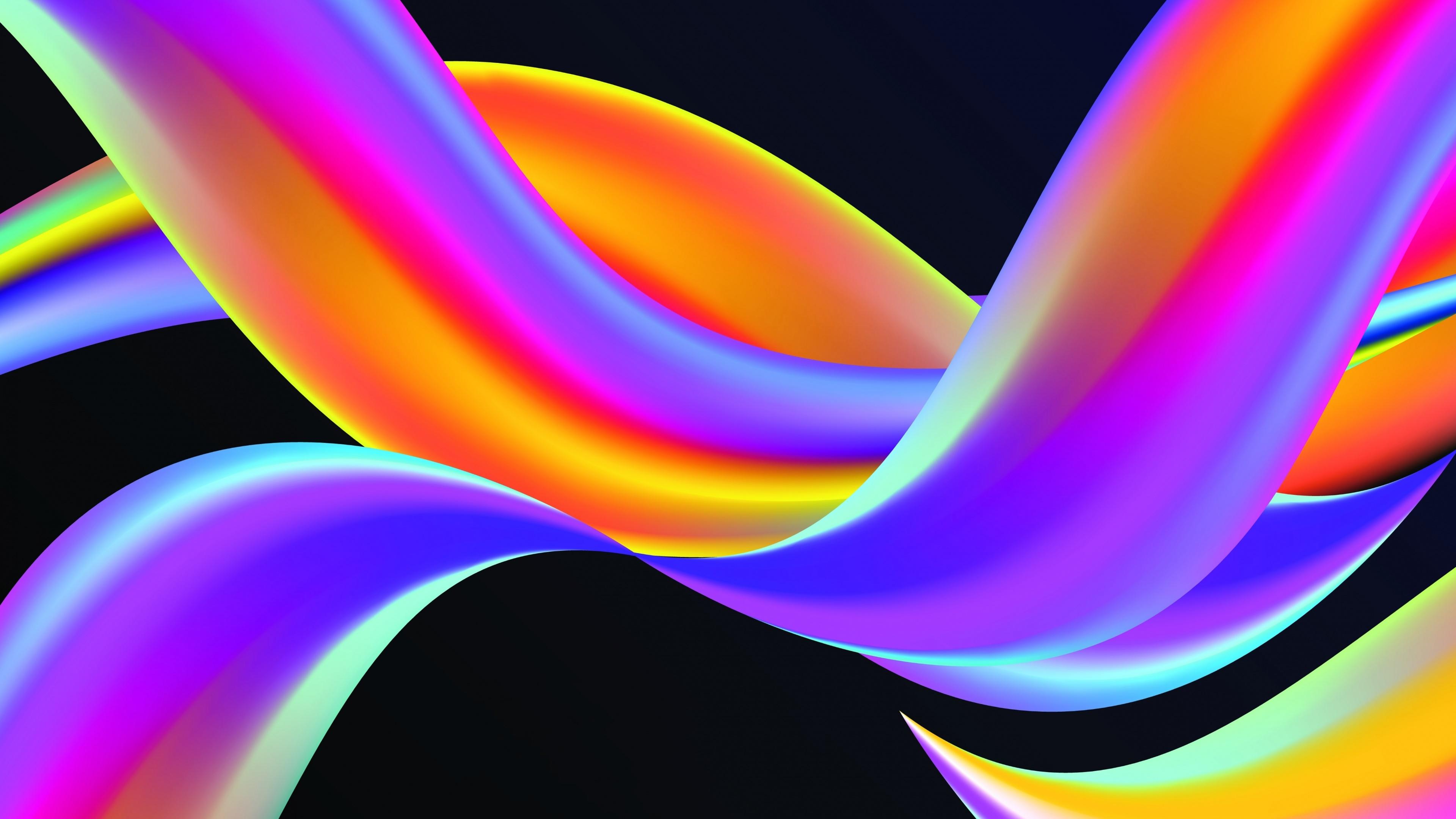 Neon Wave Abstract 4k Ultra HD Wallpaper. Background Image