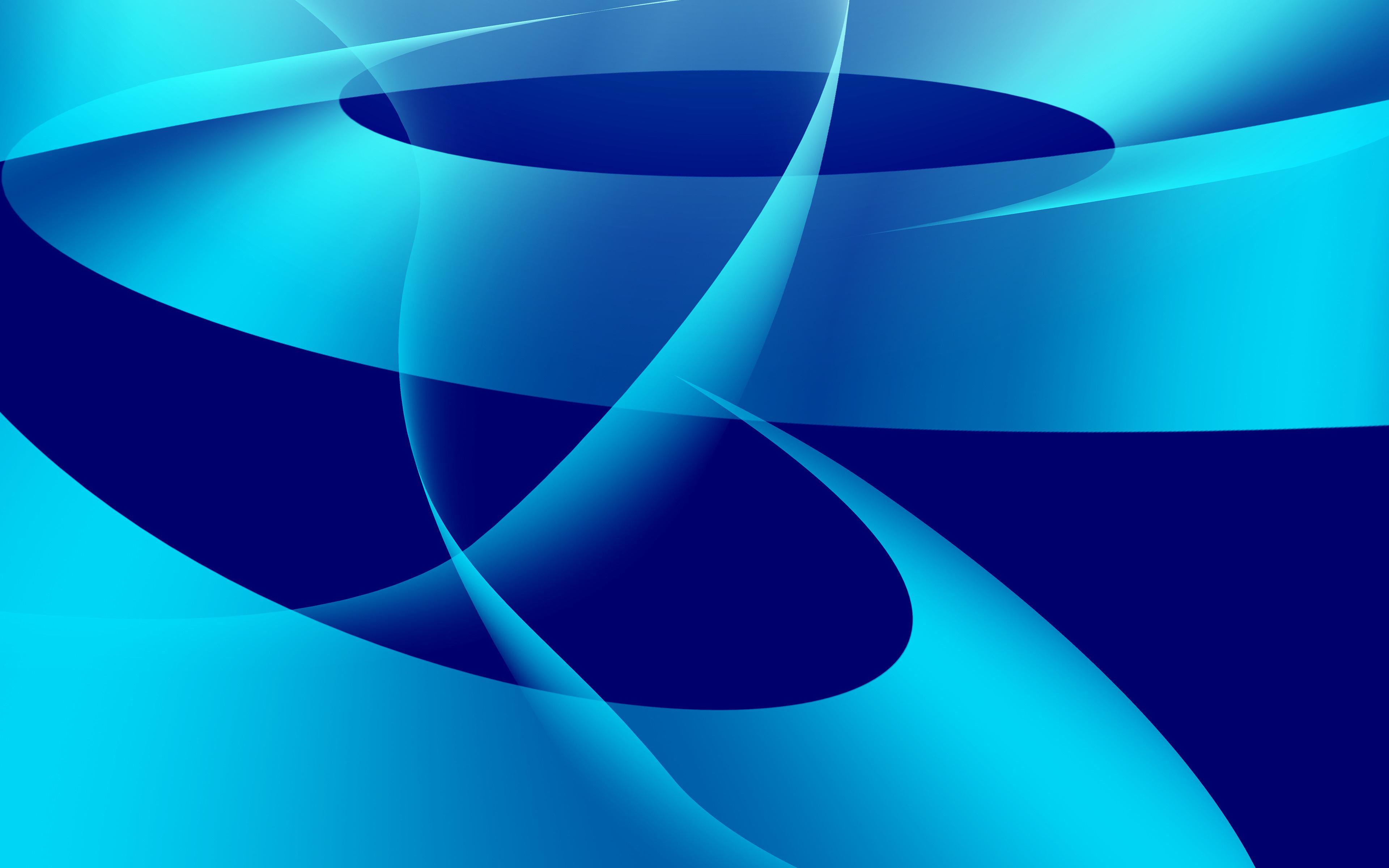Download 3840x2400 wallpaper blue waves, abstract, blue
