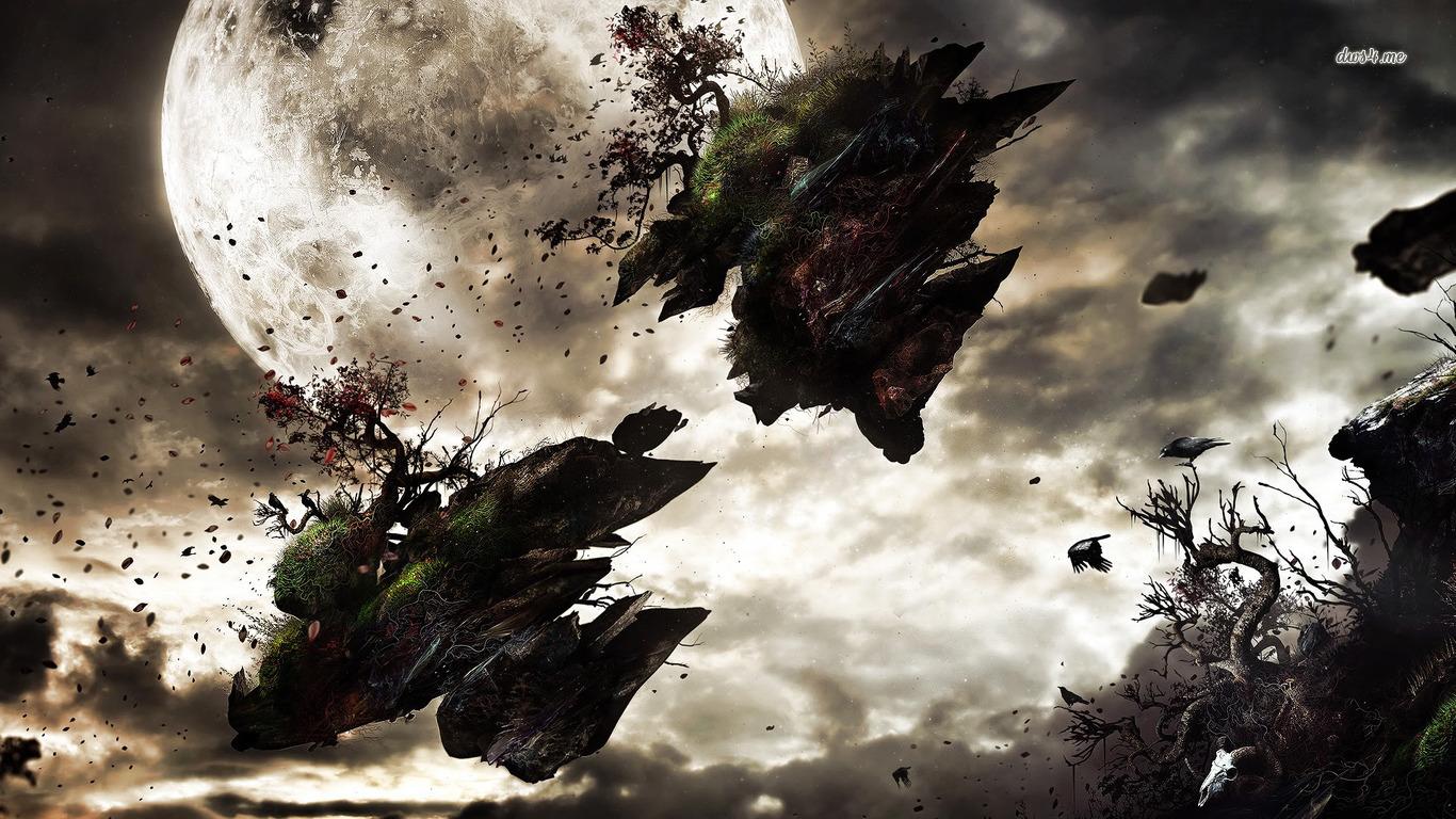 Floating islands wallpaper wallpaper