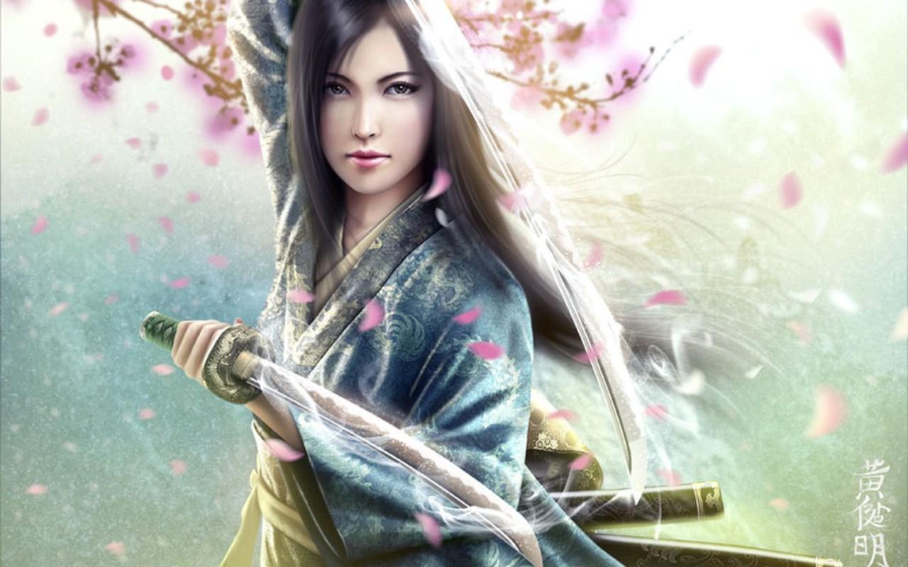 Asian Female Warrior Wallpaper