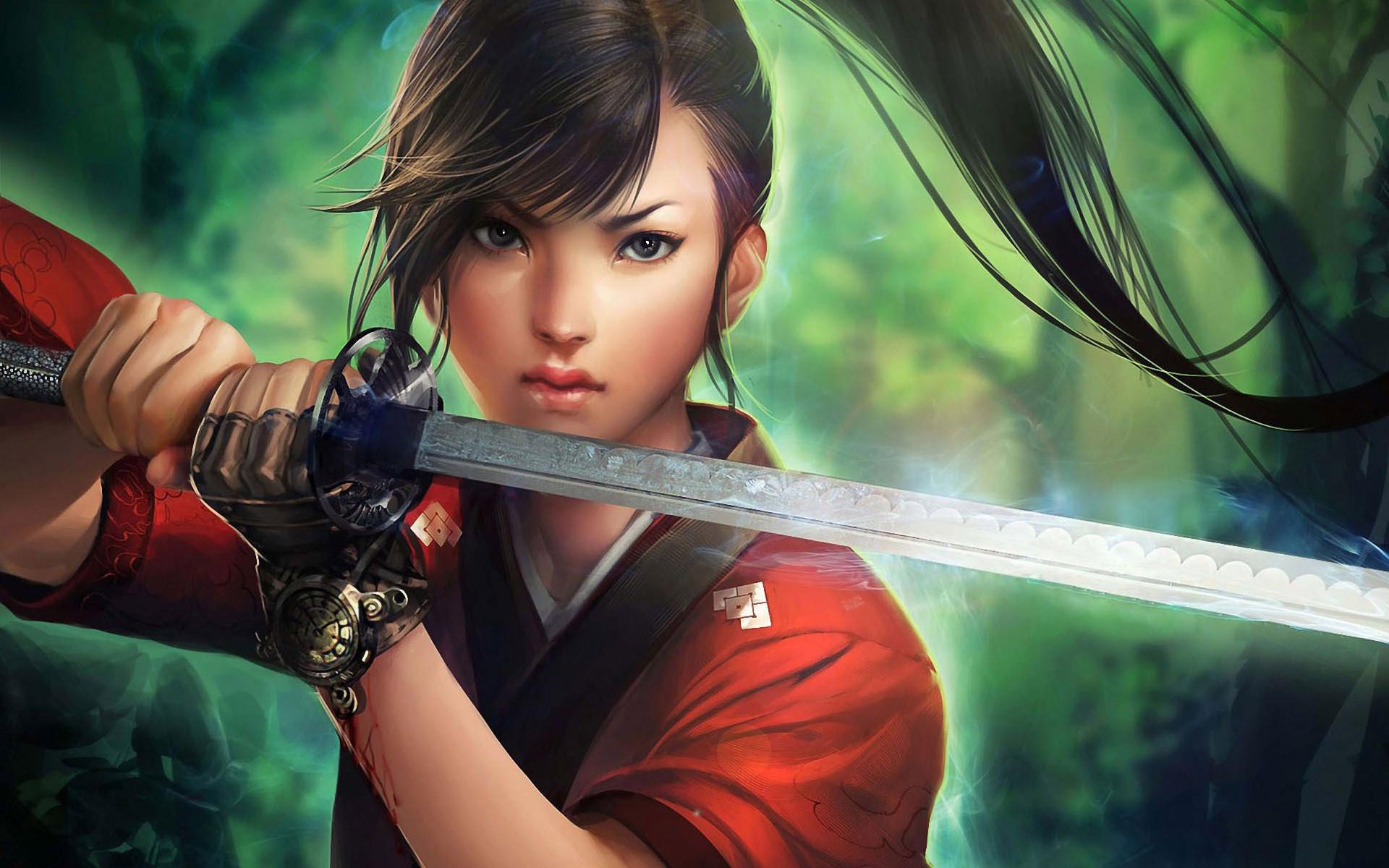 Asian Female Warrior Wallpaper