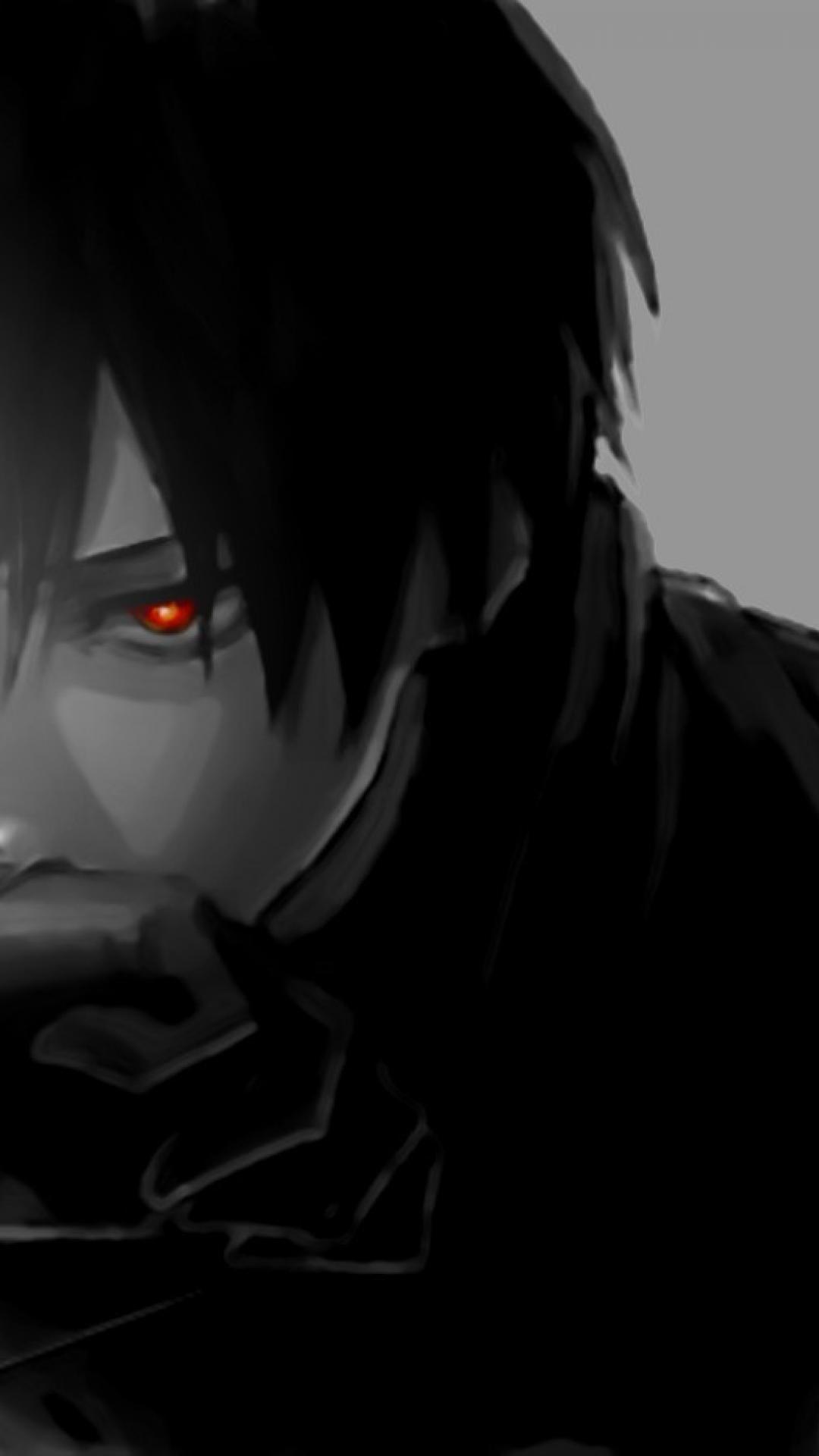 Download Intense and thoughtful dark anime boy Wallpaper