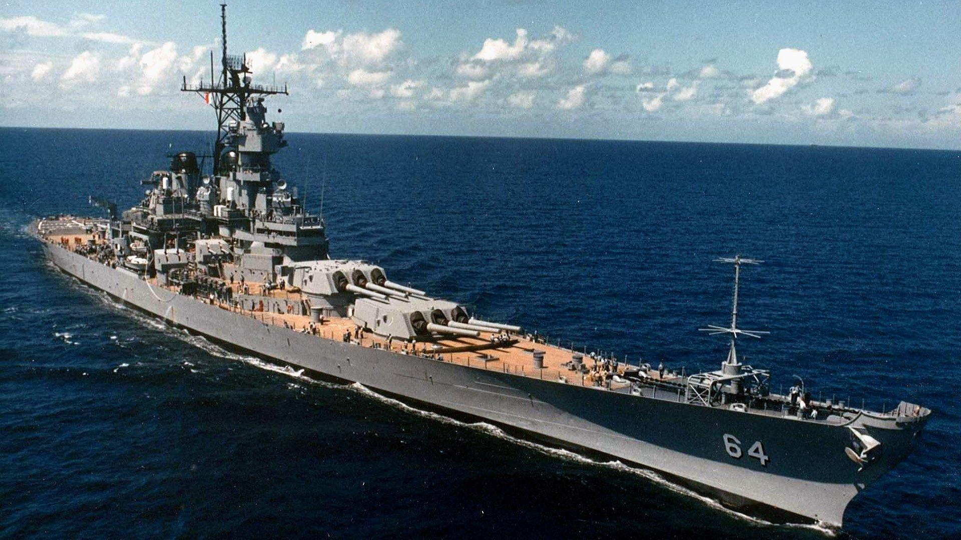 USS Wisconsin (BB 64) HD Wallpaper