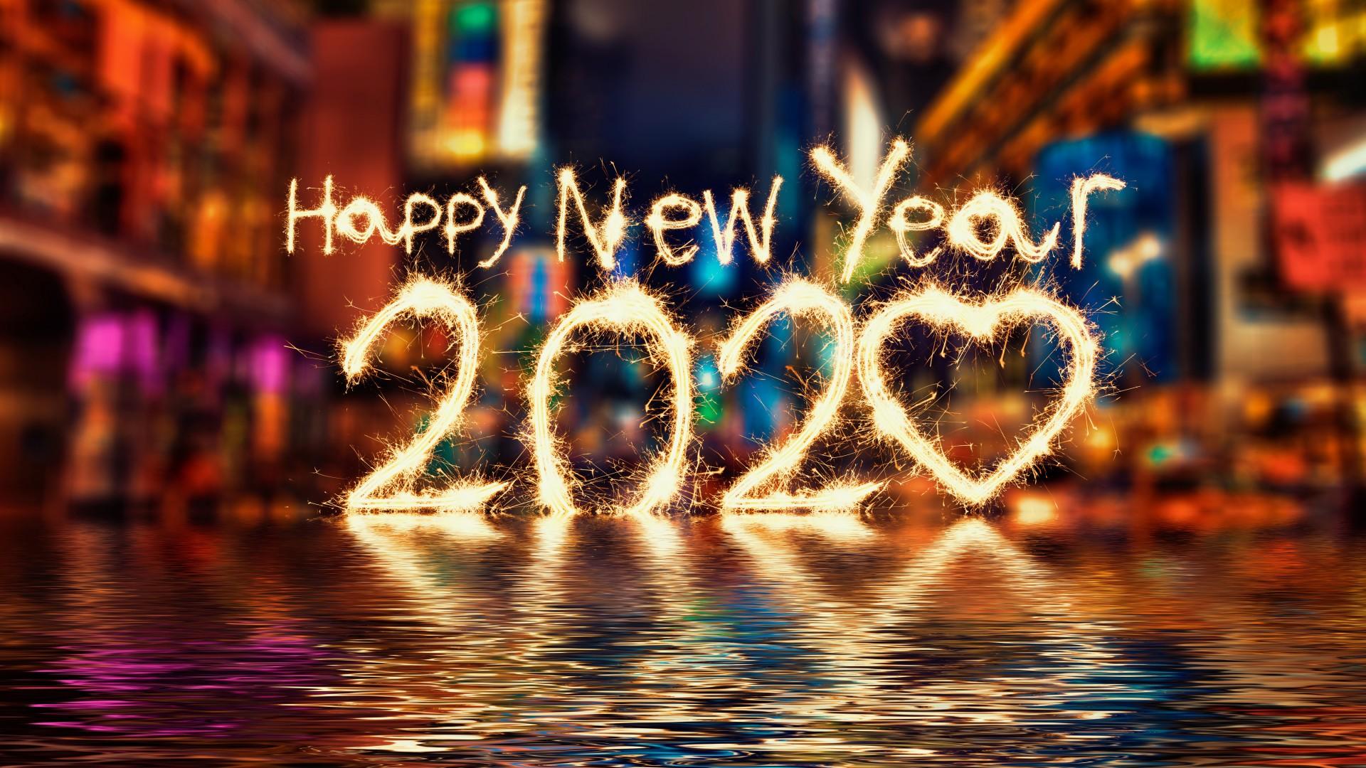 Happy New Year 2020 HD Wallpaper for Desktop
