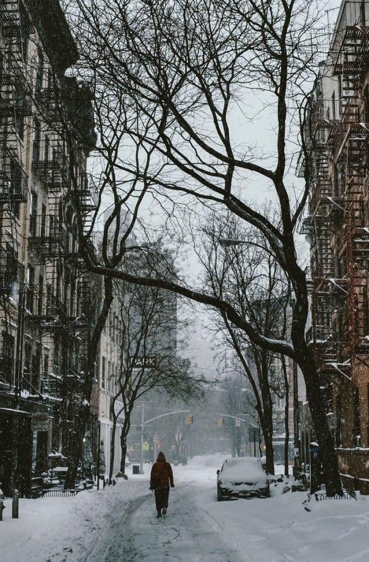 Snow in New York Wallpaper, iPhone Wallpaper, Color