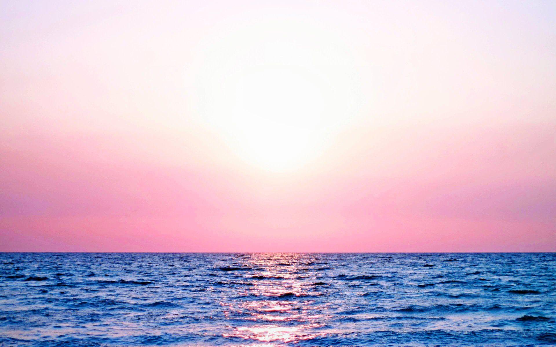 Earth Sunset Pastel Sky Sea Colorful Wallpaper. Pc