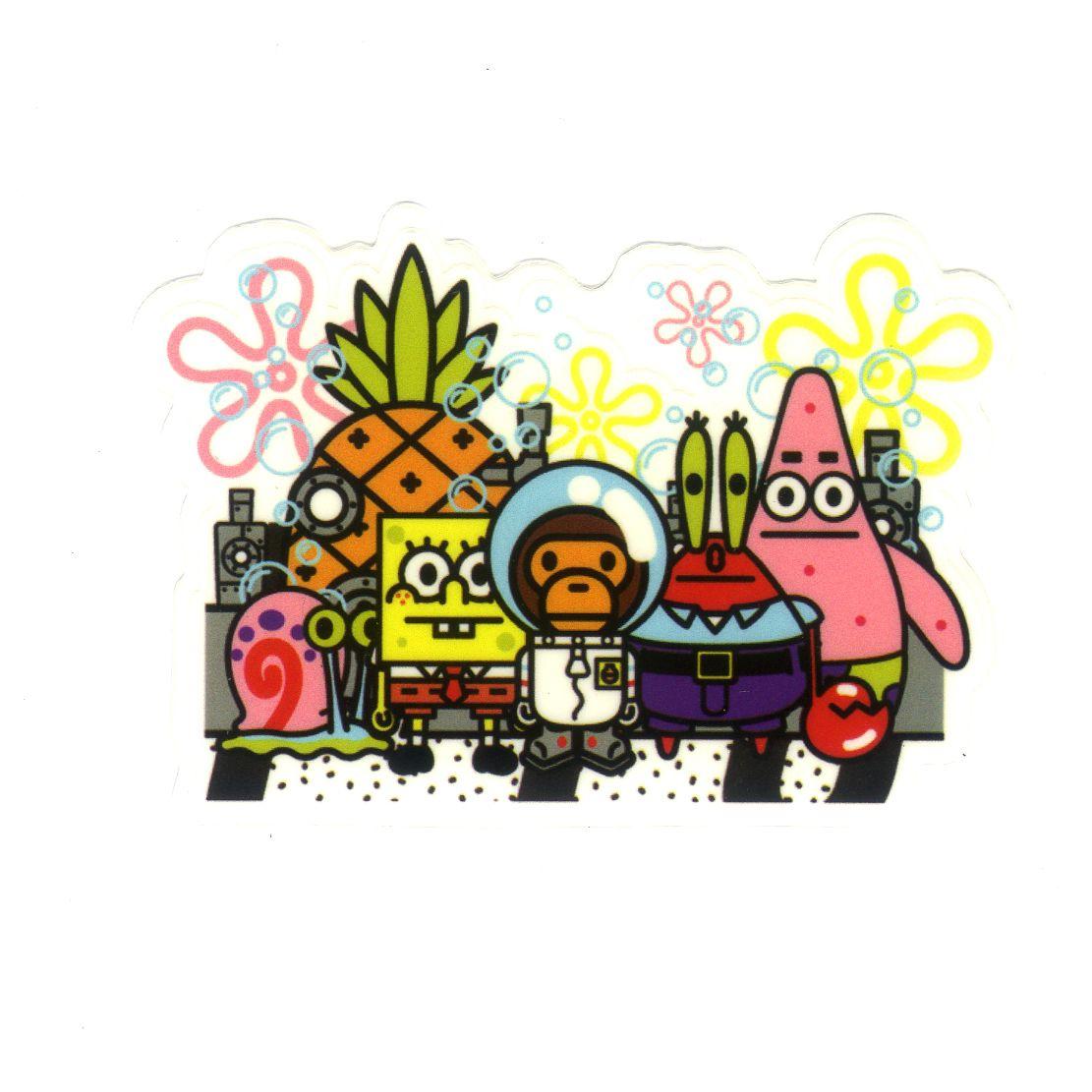 Baby Milo x Spongebob and friends, Width 8 cm, decal sticker
