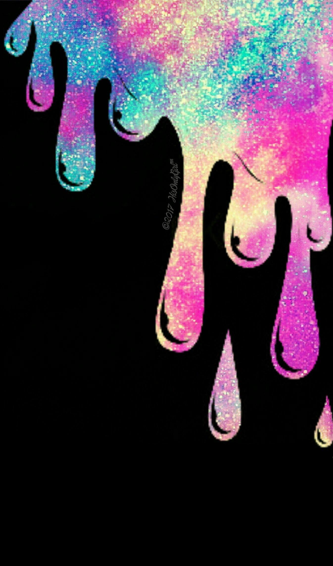Rainbow drips galaxy wallpaper I created for the app CocoPPa