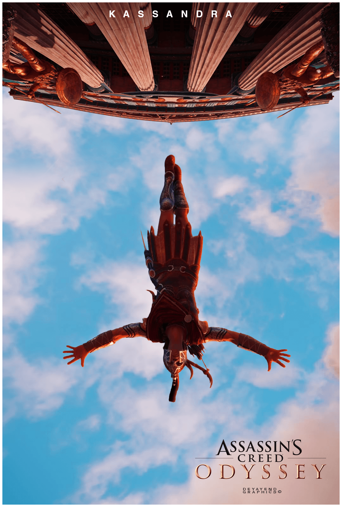 AC Odyssey poster inspired by the movie featuring Kassandra