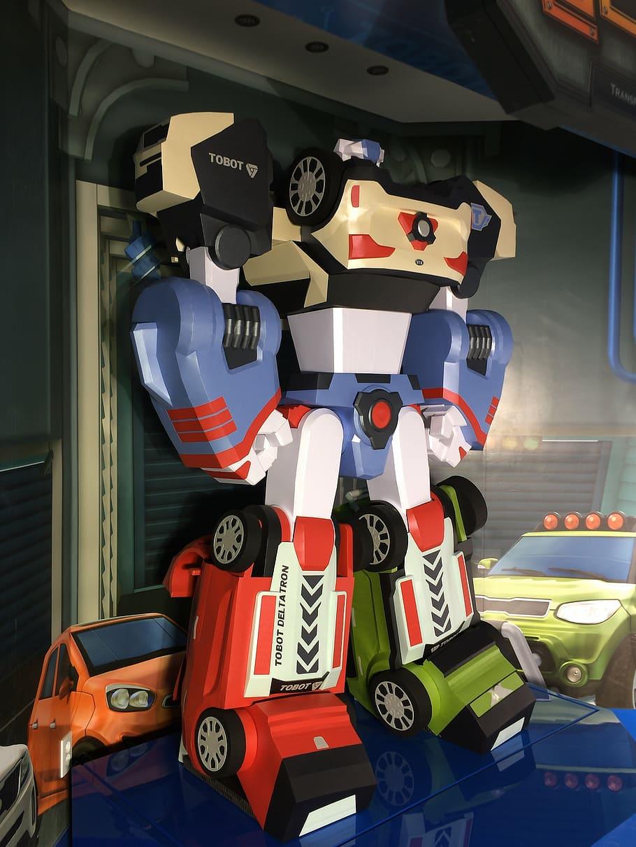 HD wallpaper: delta tron, robot, paper toy, car, mode