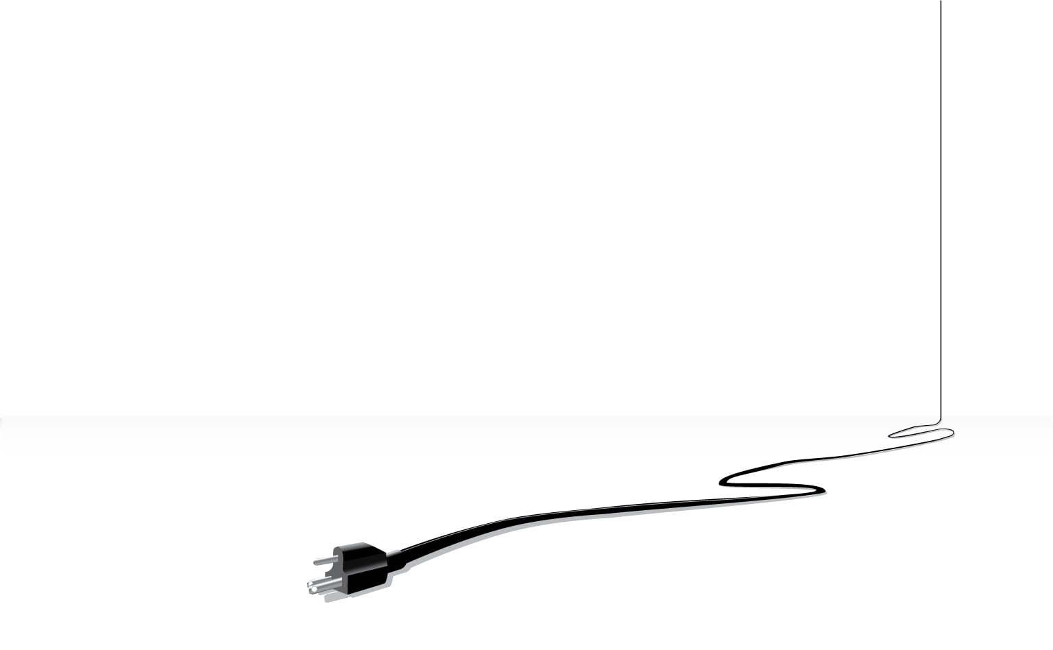 Black power cable, electricity, power cord, simple