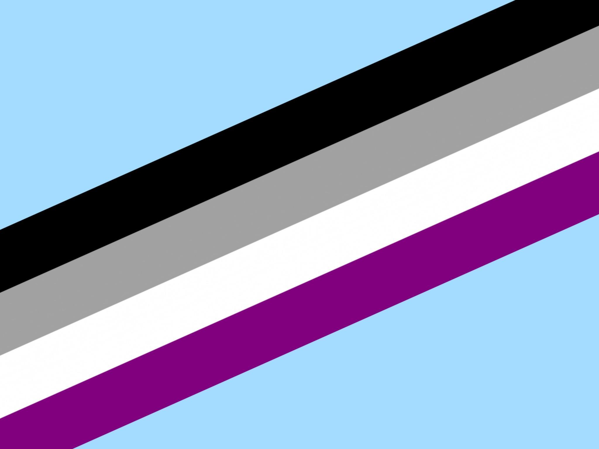 My friend made an asexual flag wallpaper in