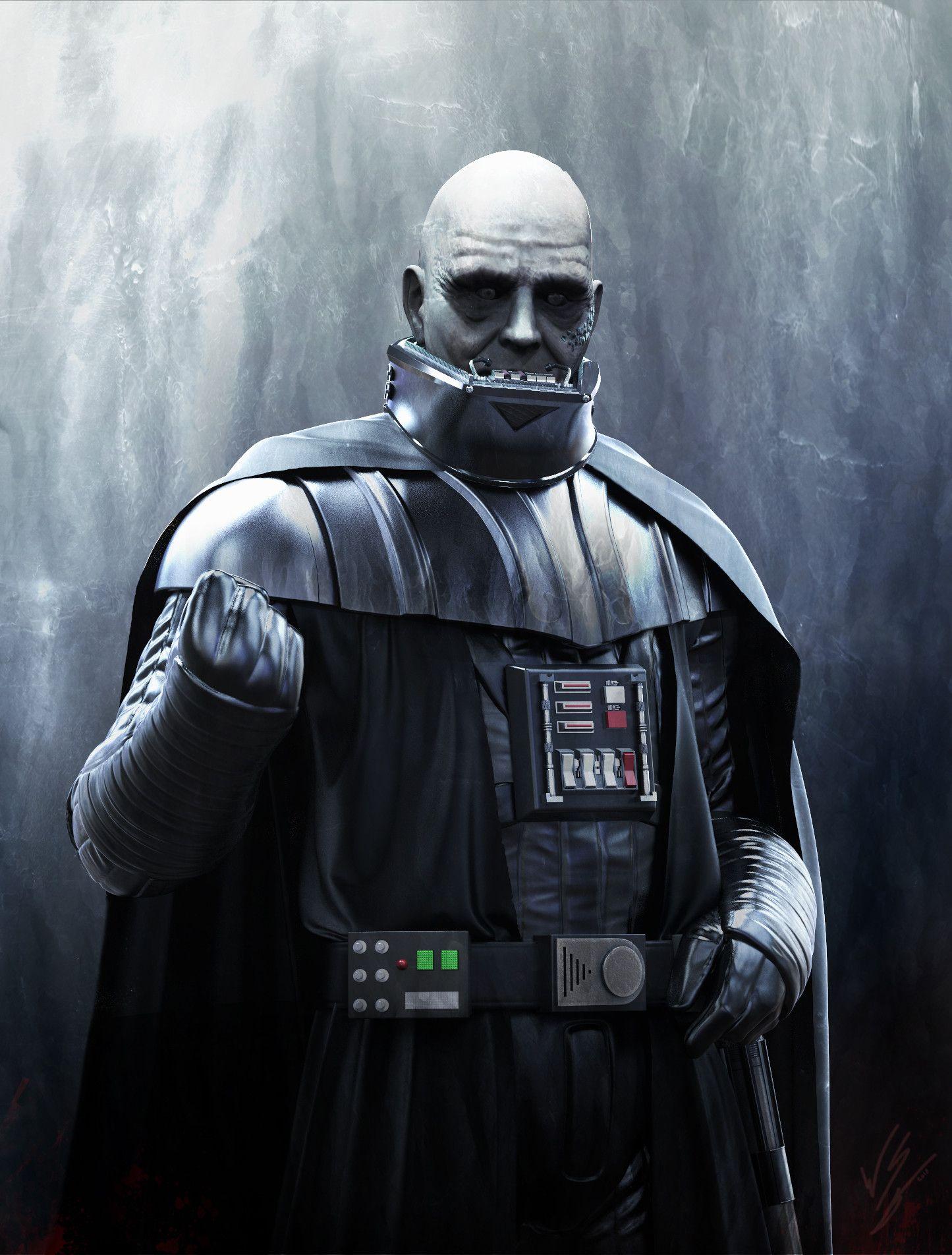 LORD DARTH VADER Without helmet by Jose Moreno. Star wars