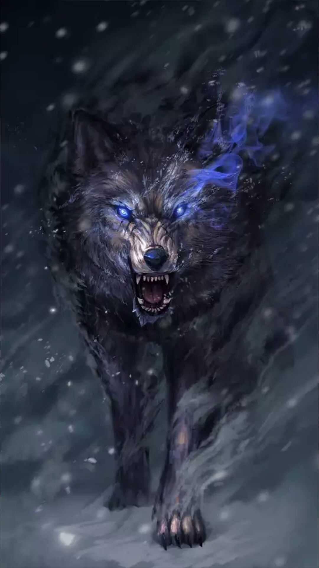 Snow Wolf iPhone Wallpaper. Fantasy wolf, Wolf