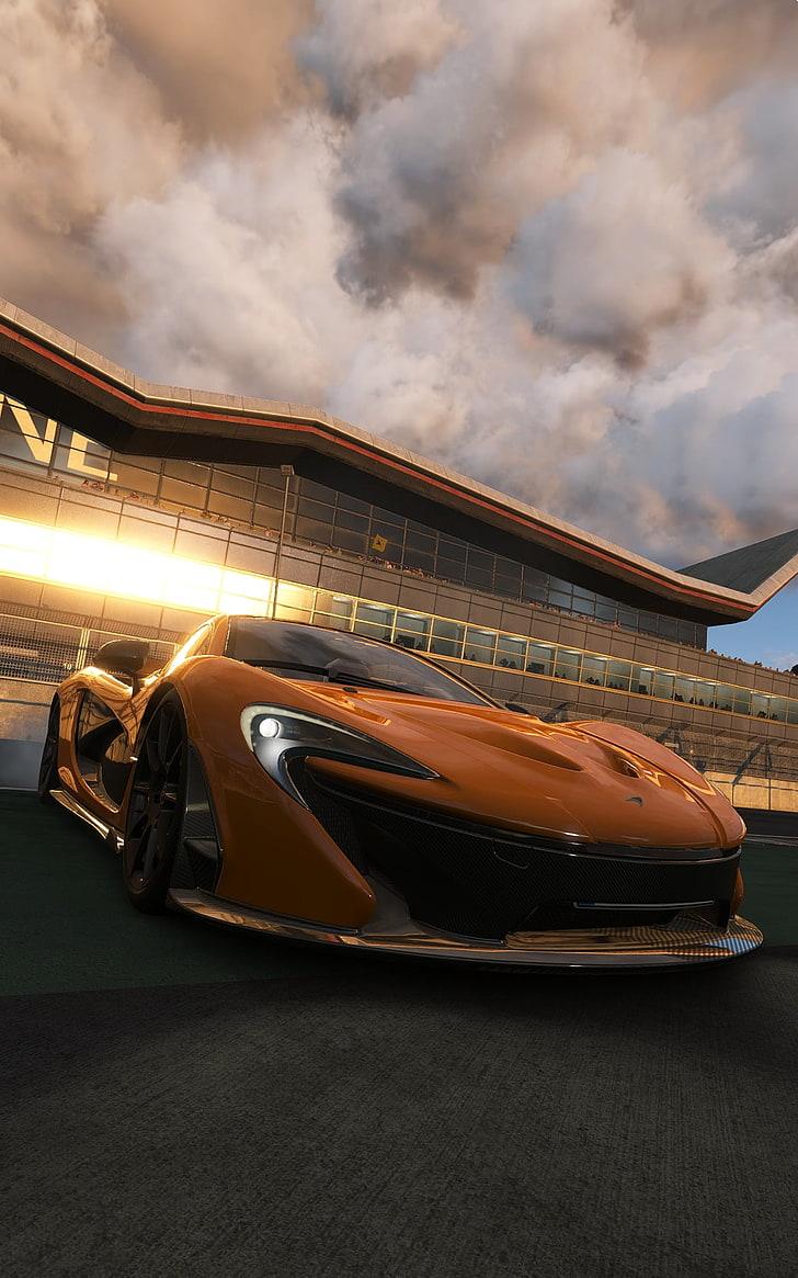 HD wallpaper: brown sports car, Project cars, video games, McLaren