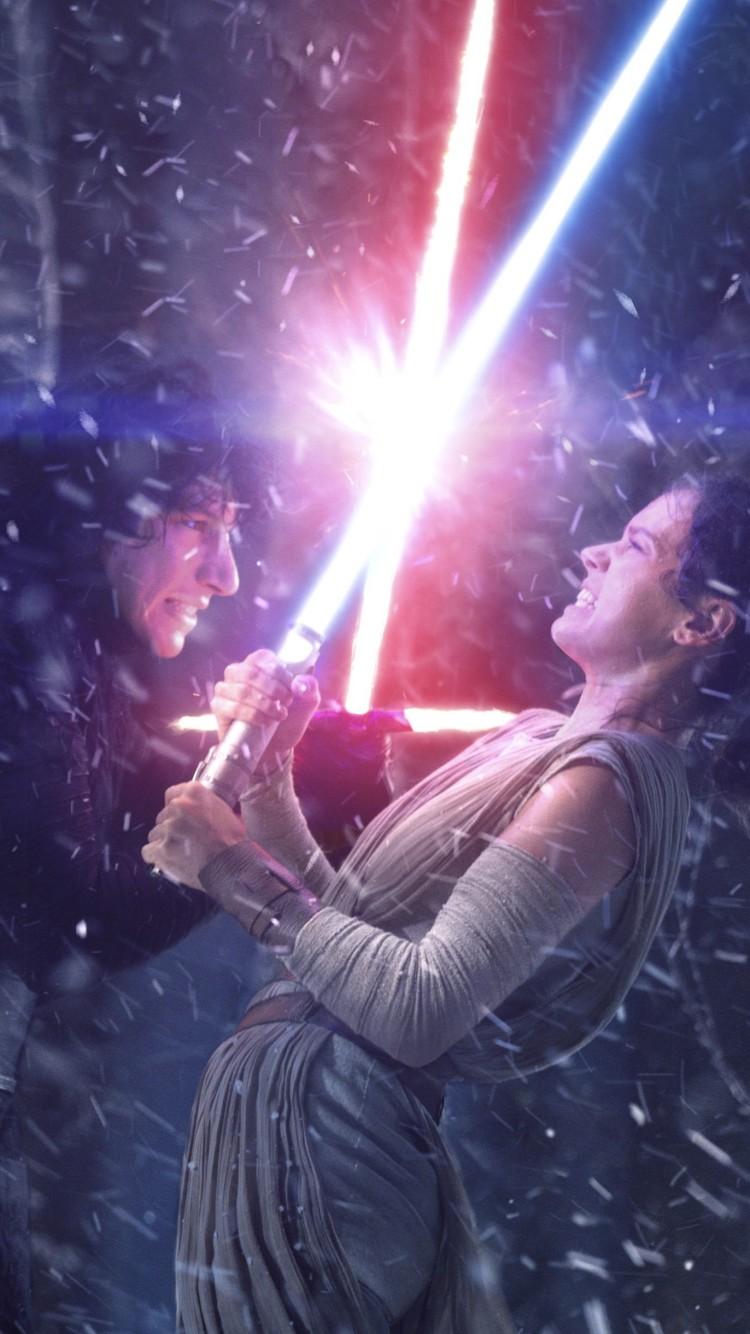 Rey And Kylo Ren Fighting With Lightsaber iPhone 6