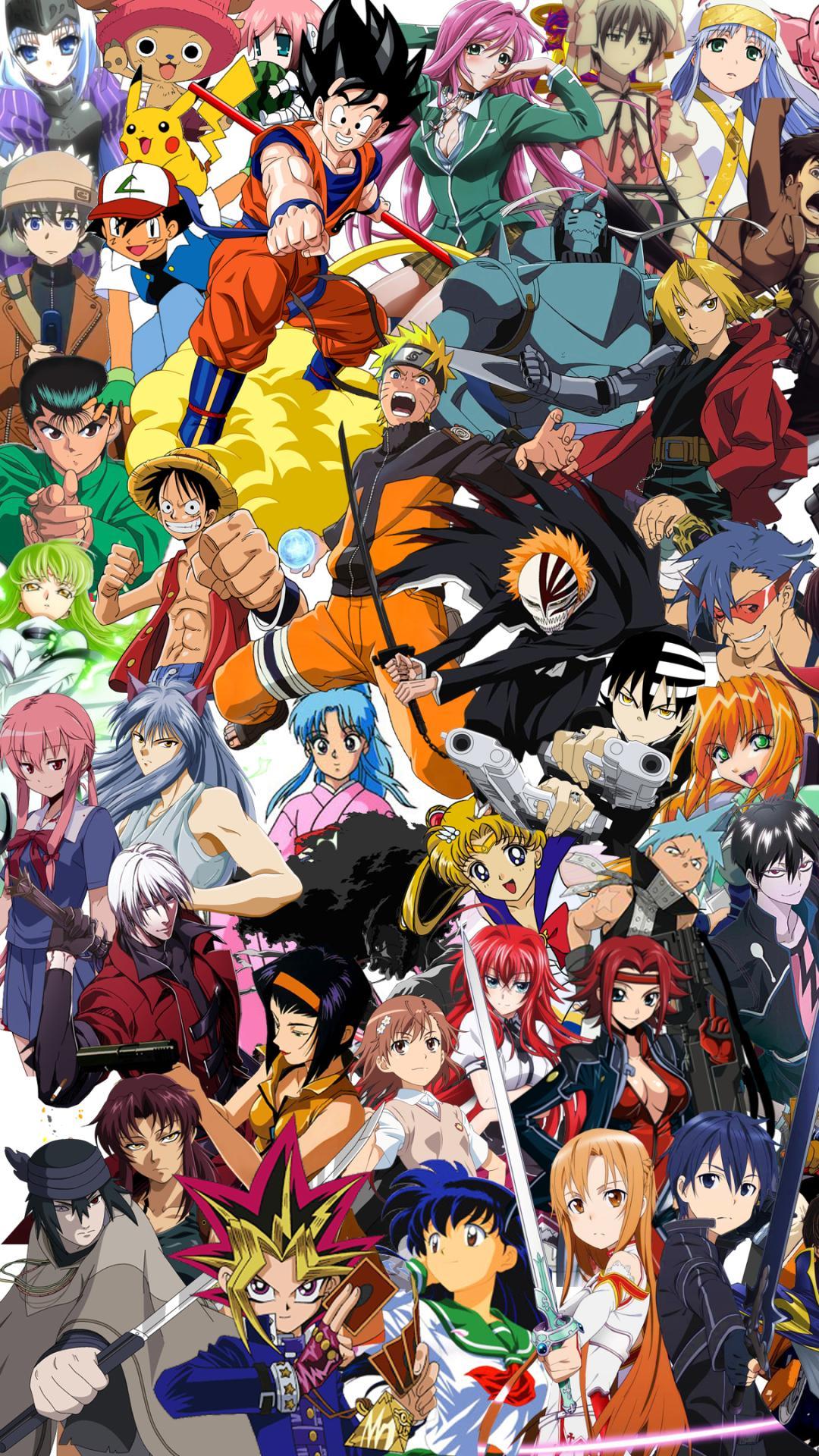 Anime Crossover (1080x1920) Wallpaper