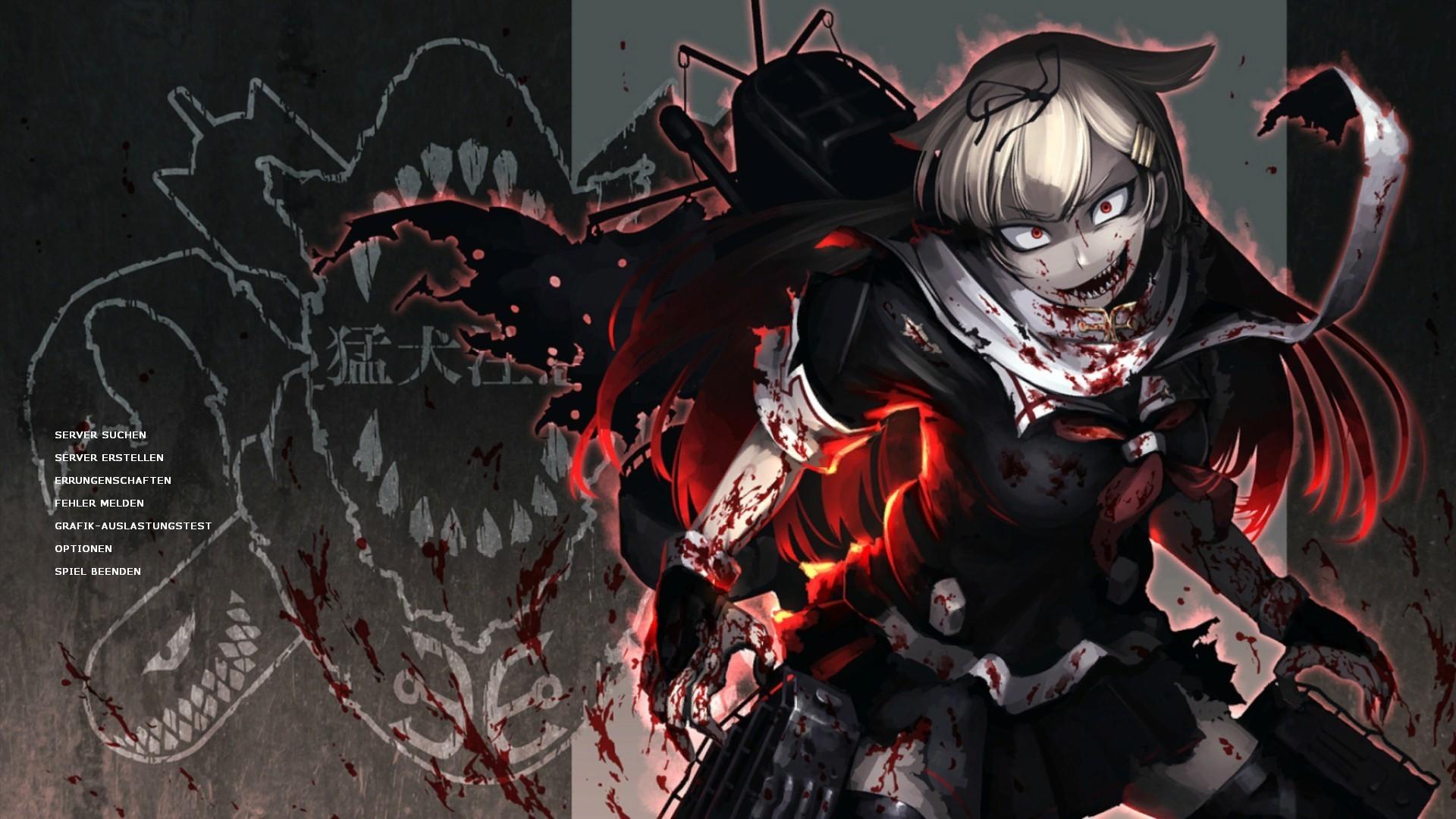 Wallpaper Crazy anime girl knife blood 1920x1200 HD Picture Image