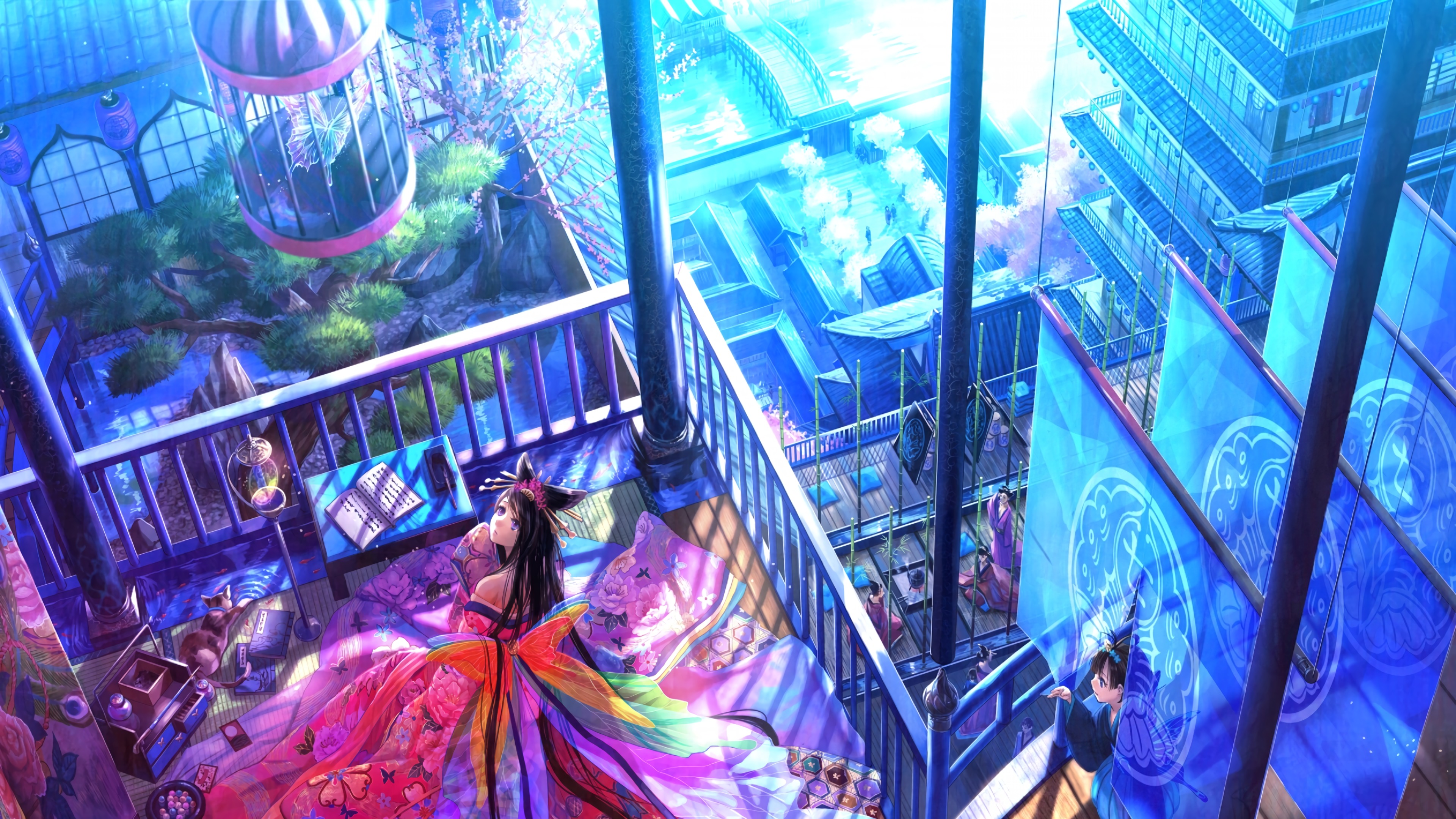 Anime Girl Roof 4k, HD Anime, 4k Wallpaper, Image