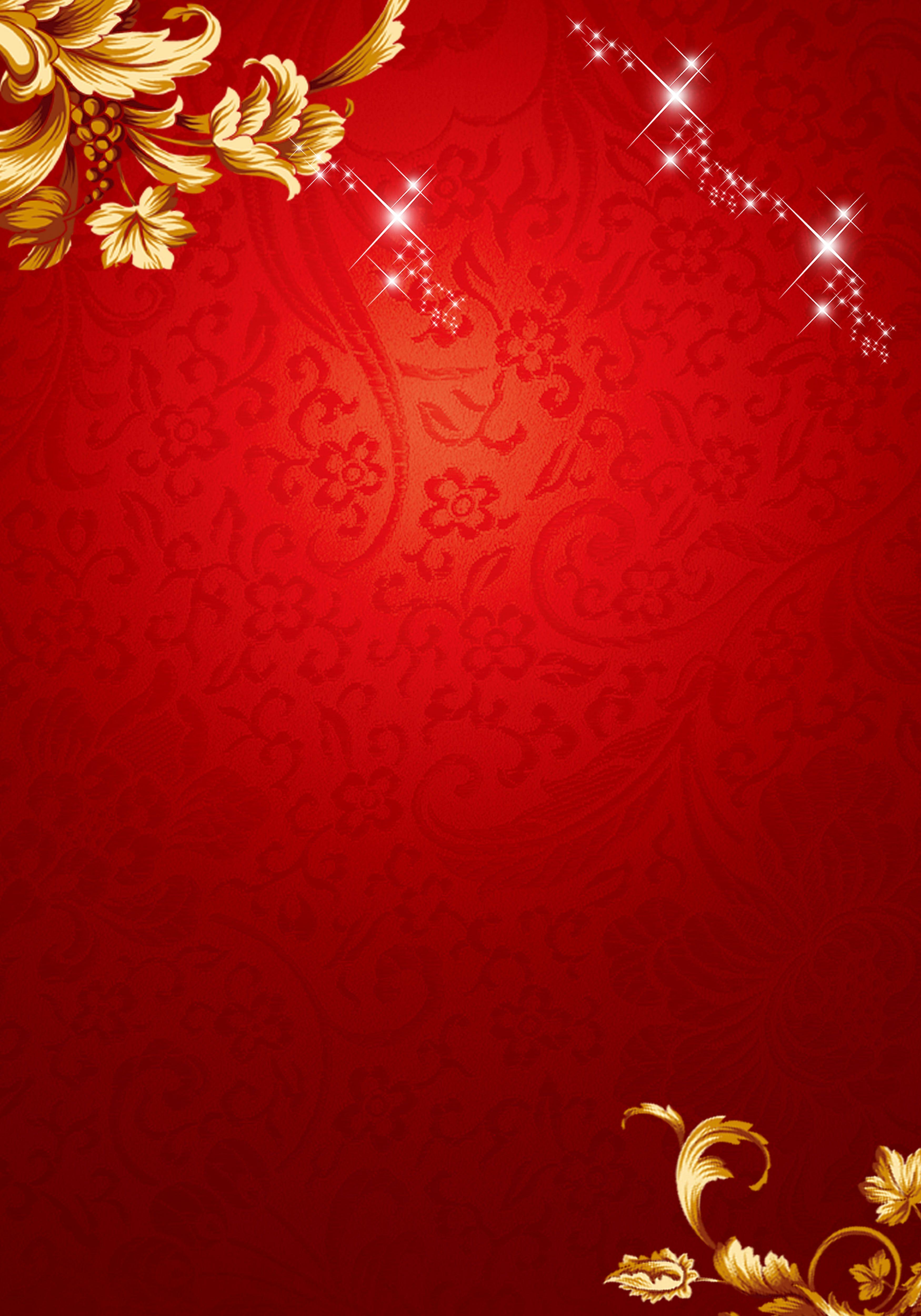 Chinese New Year Red Floral Pattern Background in 2019