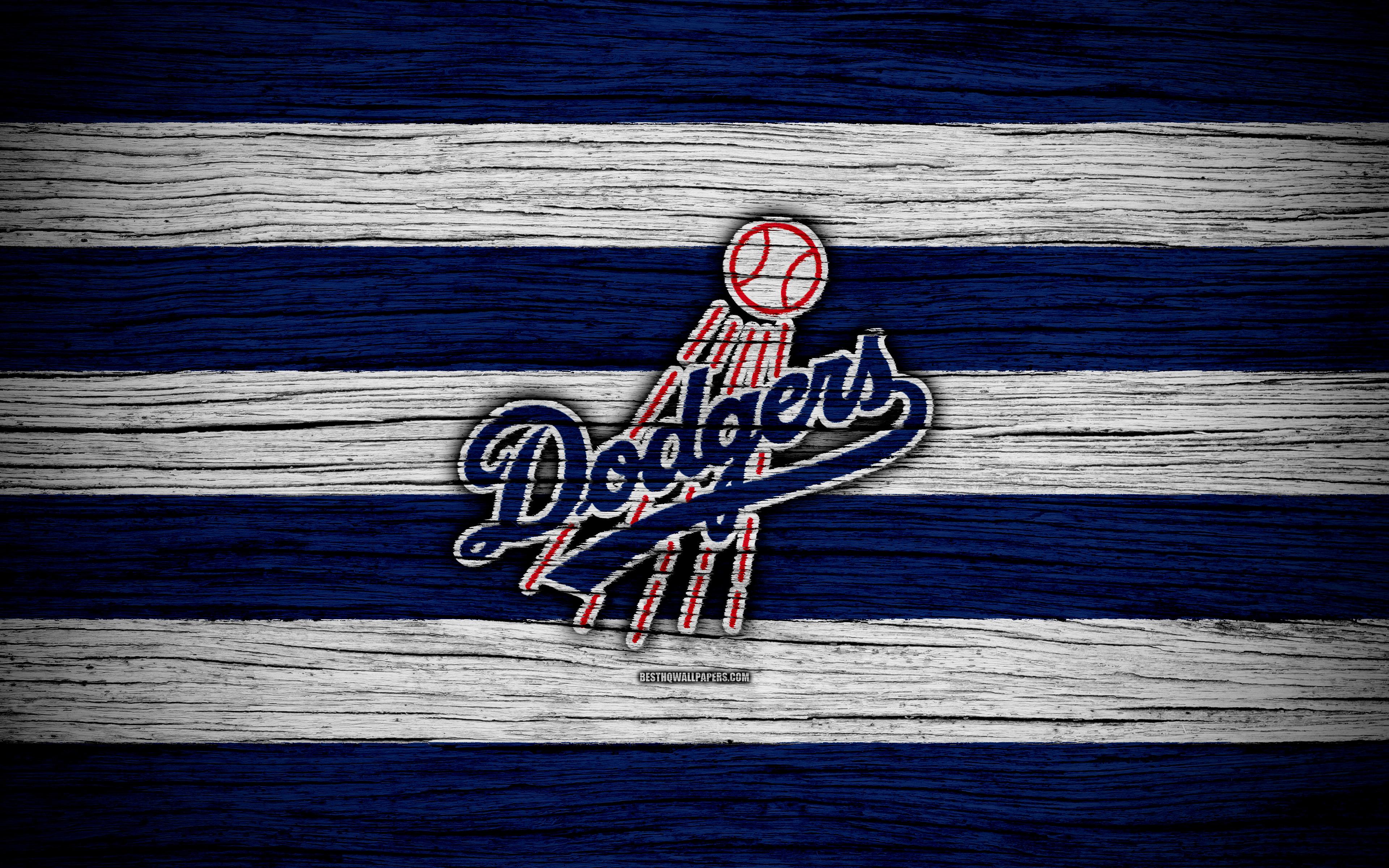 Download wallpaper Los Angeles Dodgers, 4k, MLB, baseball, USA