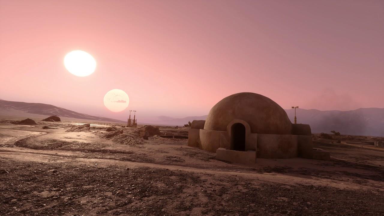 Tatooine Desert Scene - (Star Wars Battlefront) - [Live Wallpaper] 4K