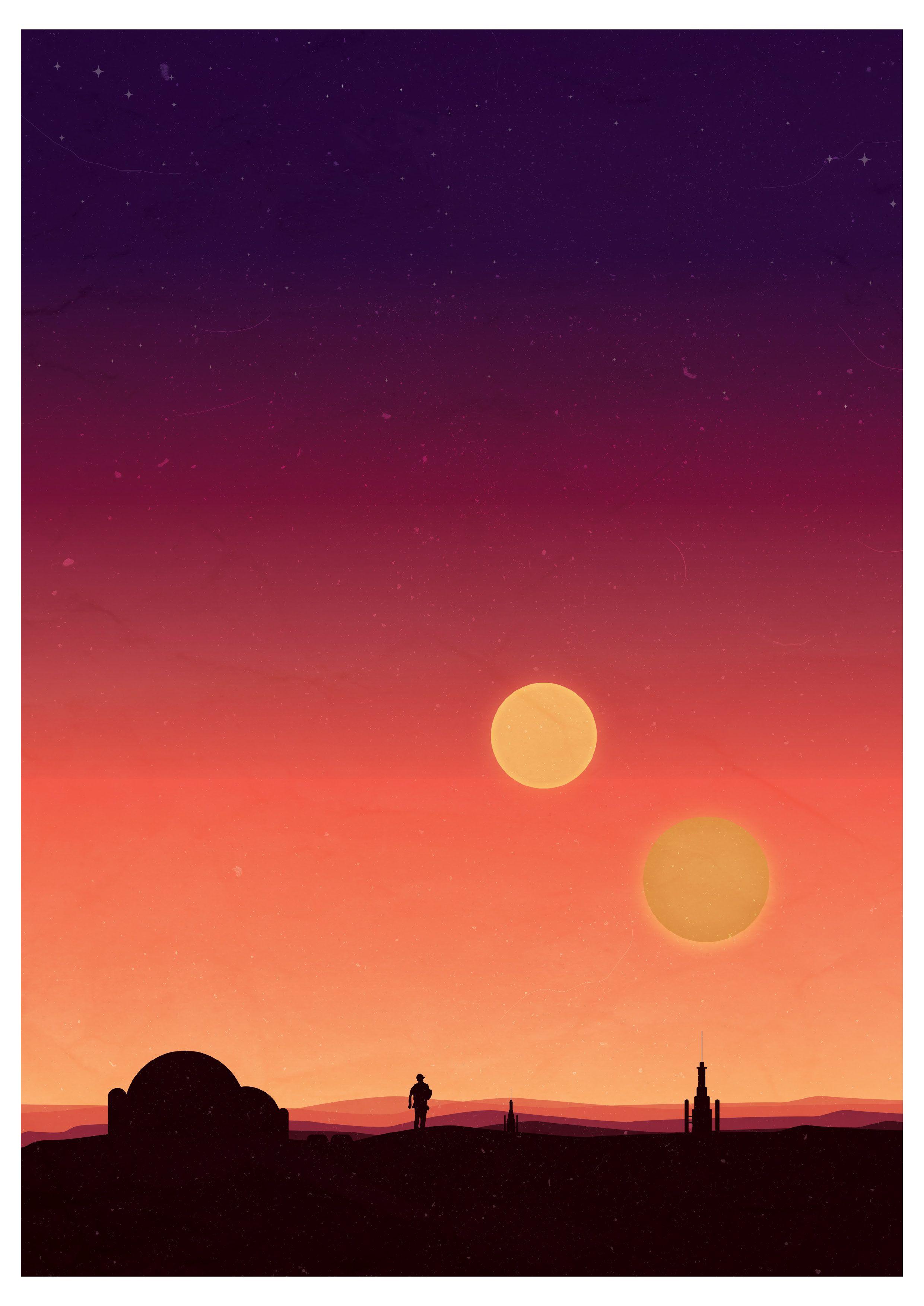 Minimalist Tatooine Wallpaper Free Minimalist Tatooine Background