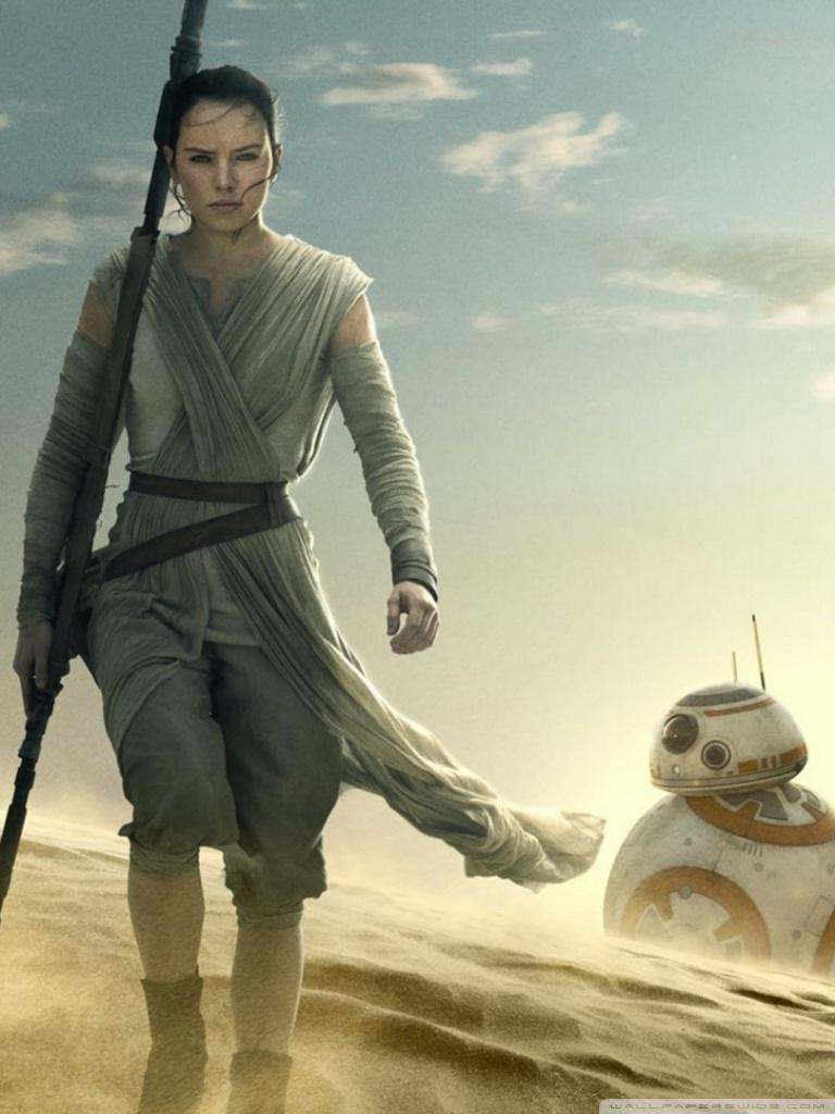 Star Wars The Force Awakens Rey BB 8 Ultra HD Desktop