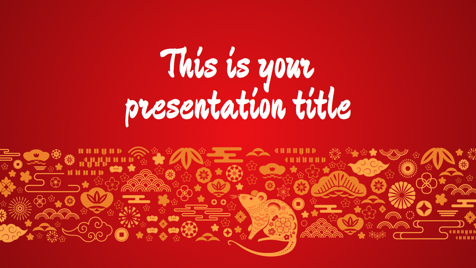 Free Powerpoint or Google Slides theme for Chinese