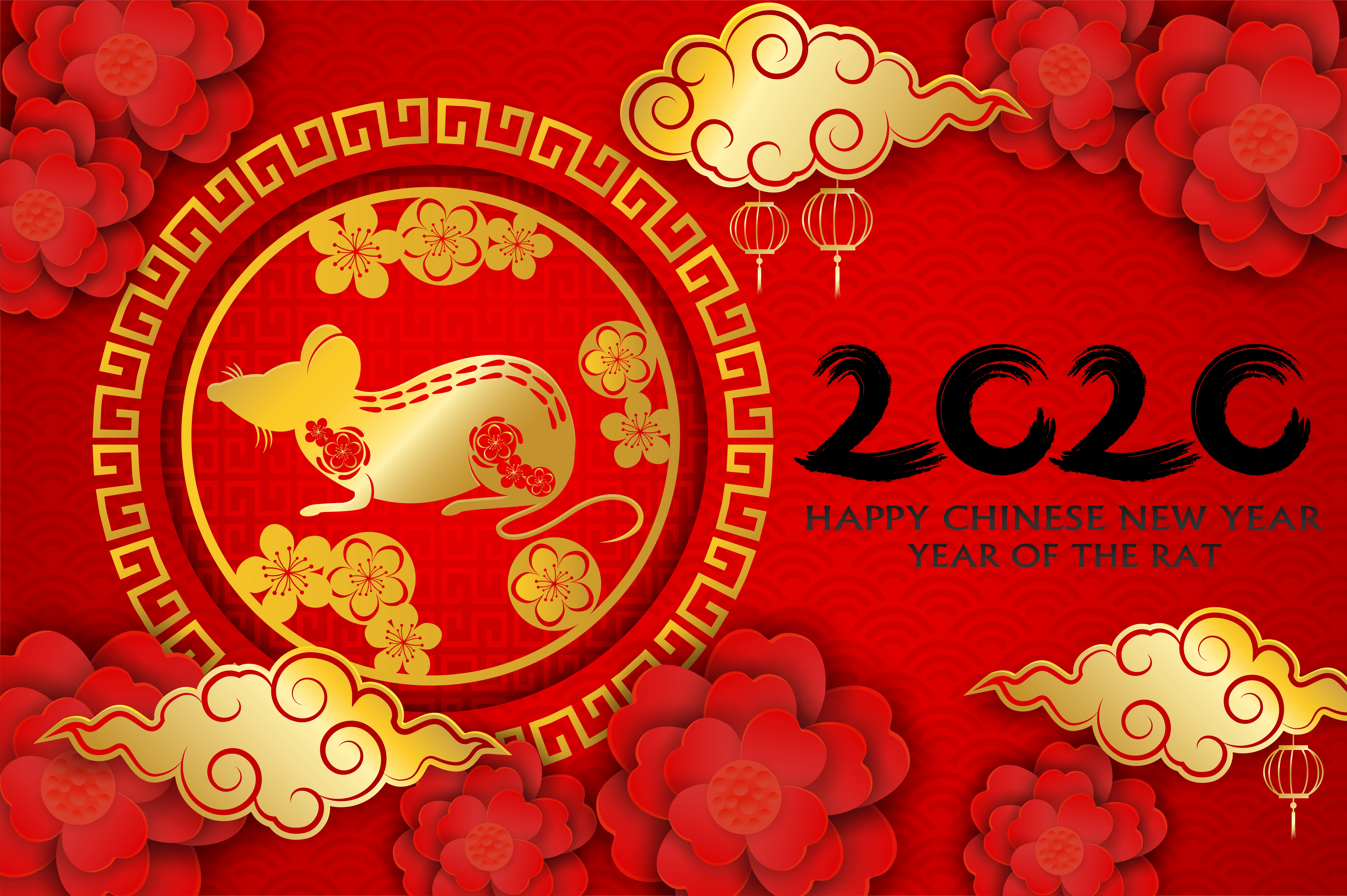 Chinese New Year 5k Retina Ultra HD Wallpaper. Background
